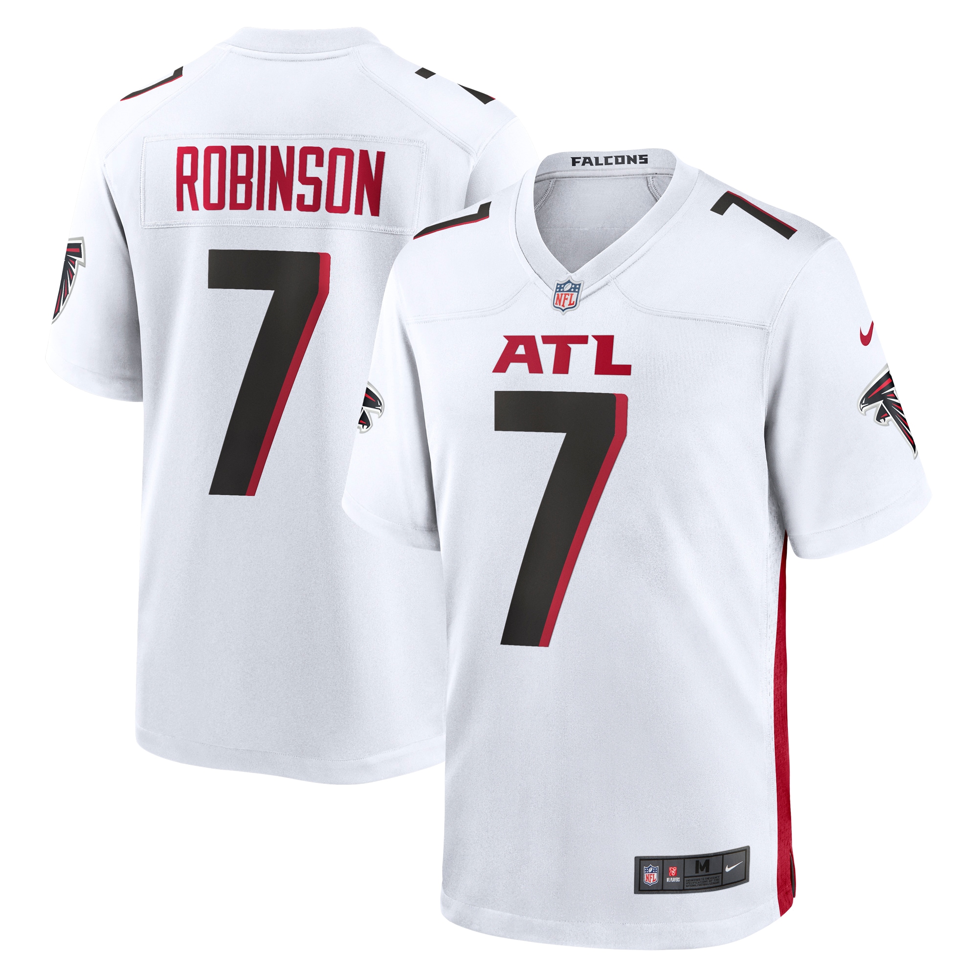 Men's Atlanta Falcons Bijan Robinson White Game Jersey JS5172 nicesnker