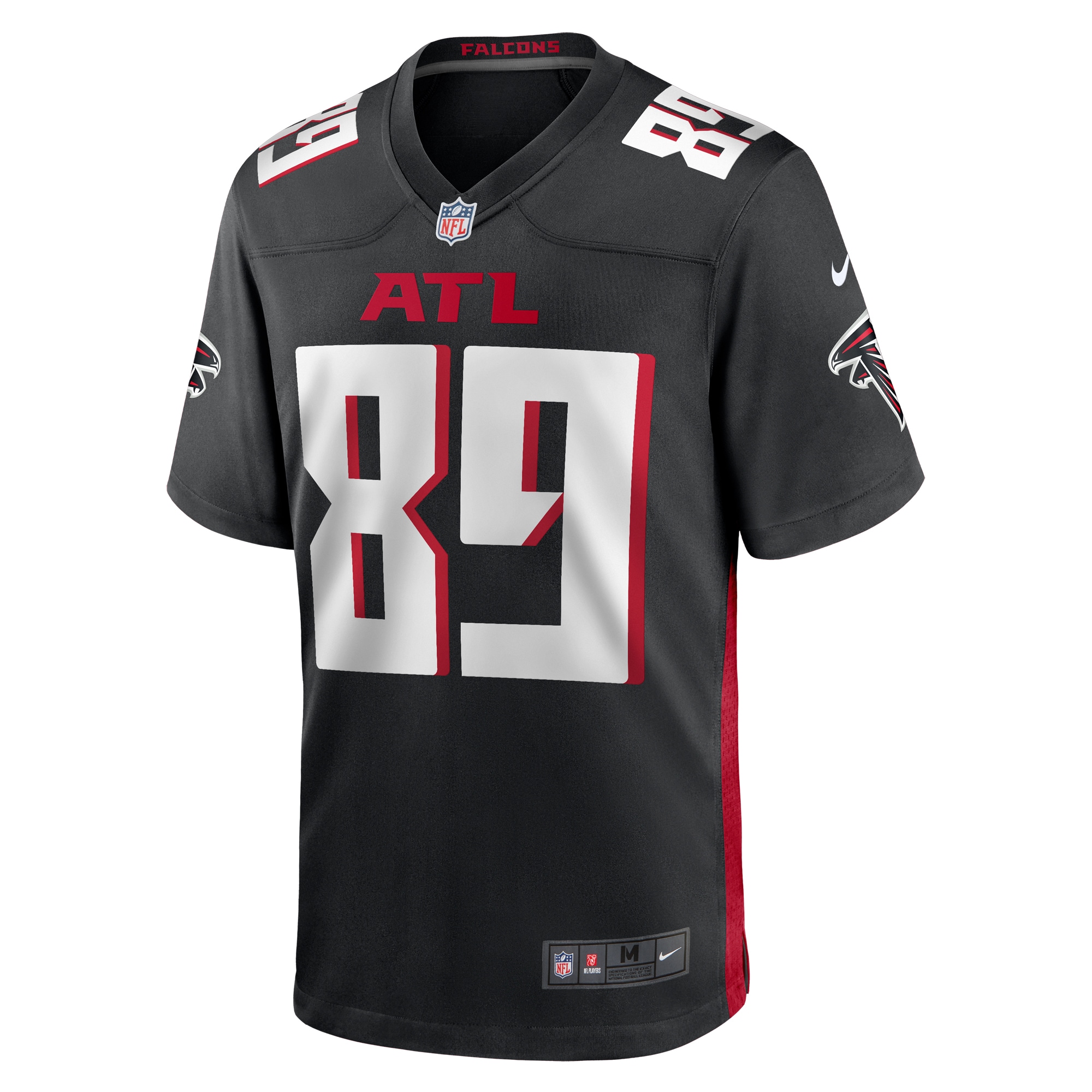 Alternative view of Men's Atlanta Falcons Charlie Woerner Black Game Jersey JS4606 nicesnker