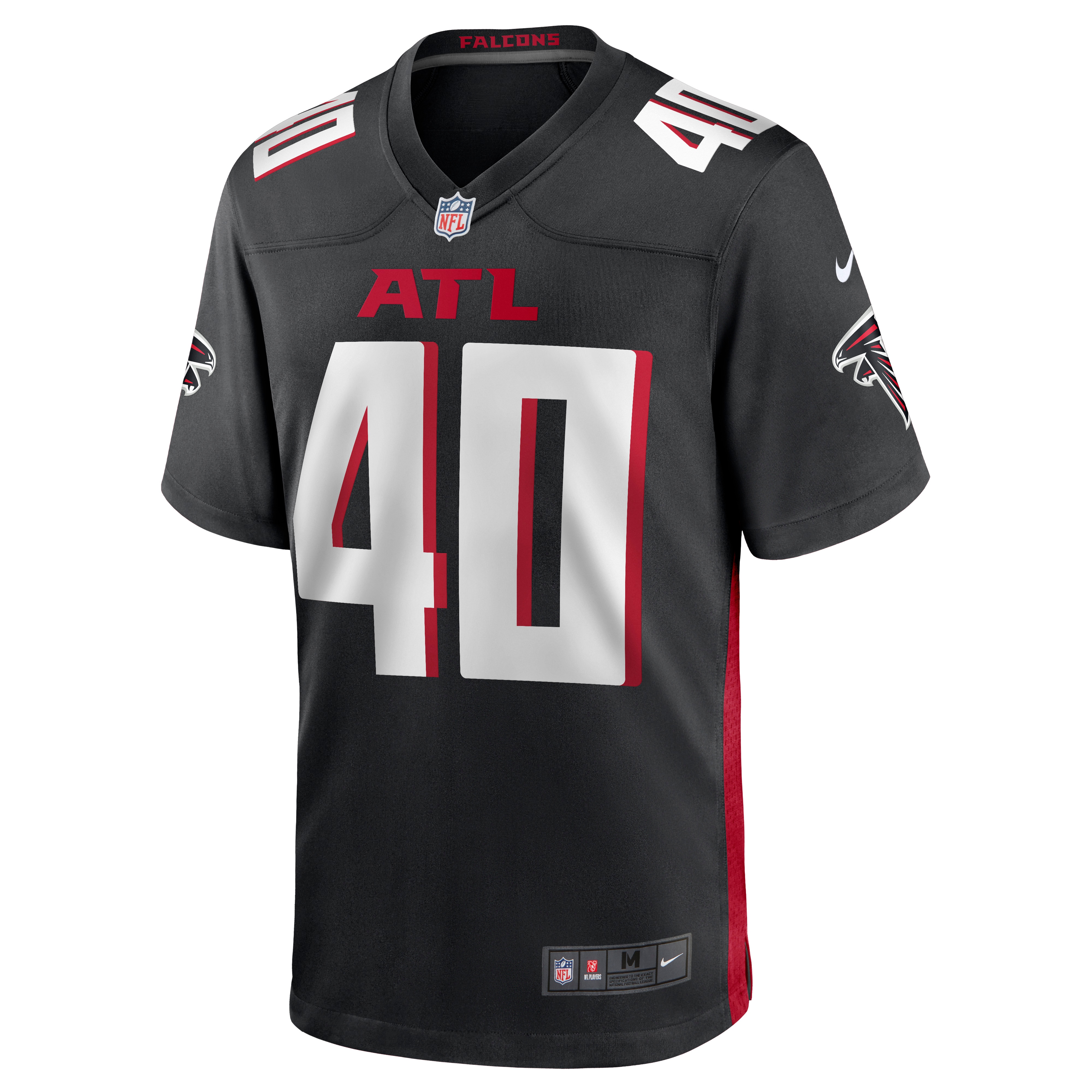 Alternative view of Men's Atlanta Falcons Keith Smith Black Game Jersey JS4805 nicesnker