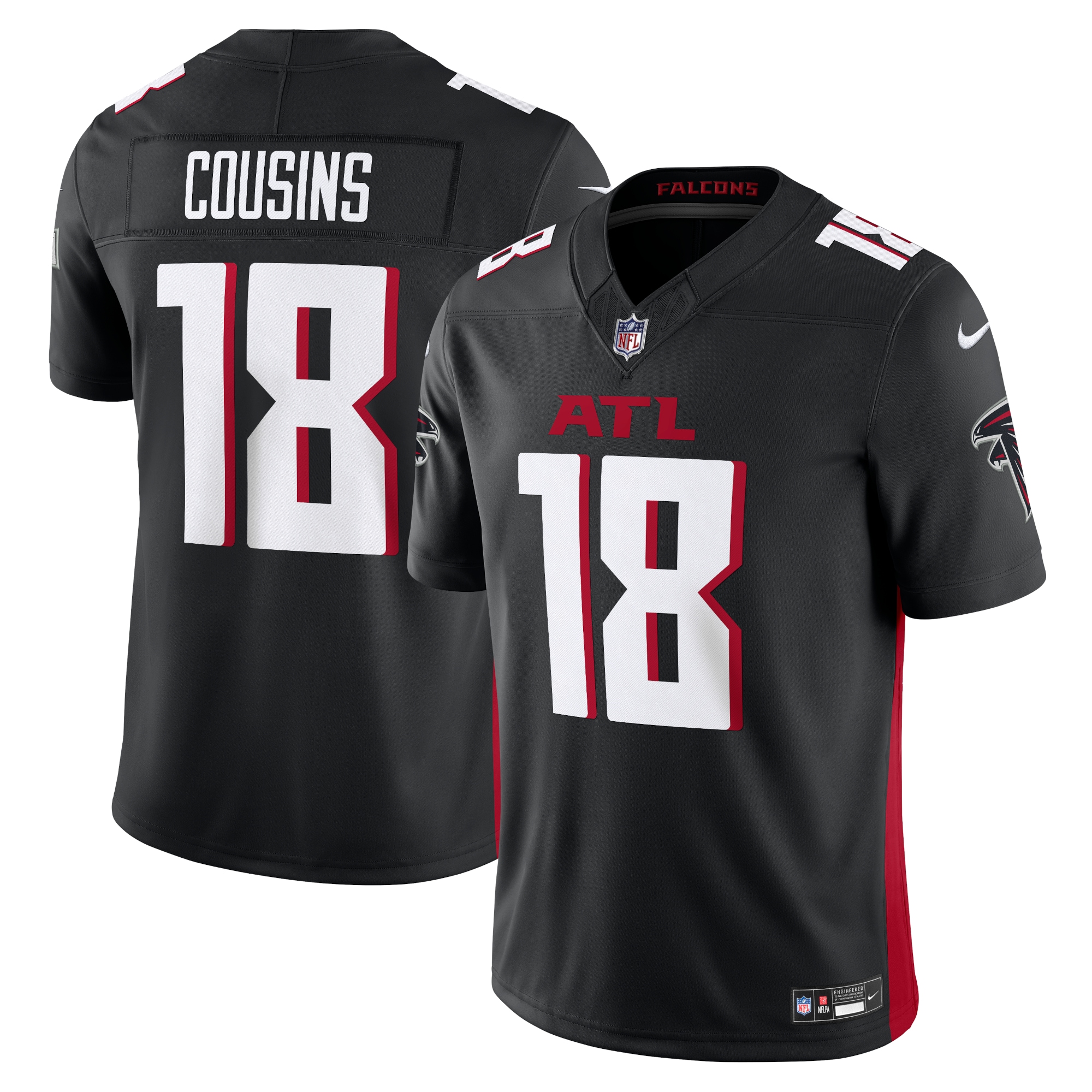 Men's Atlanta Falcons Kirk Cousins Black Vapor F.U.S.E. Limited Jersey JS4362 nicesnker