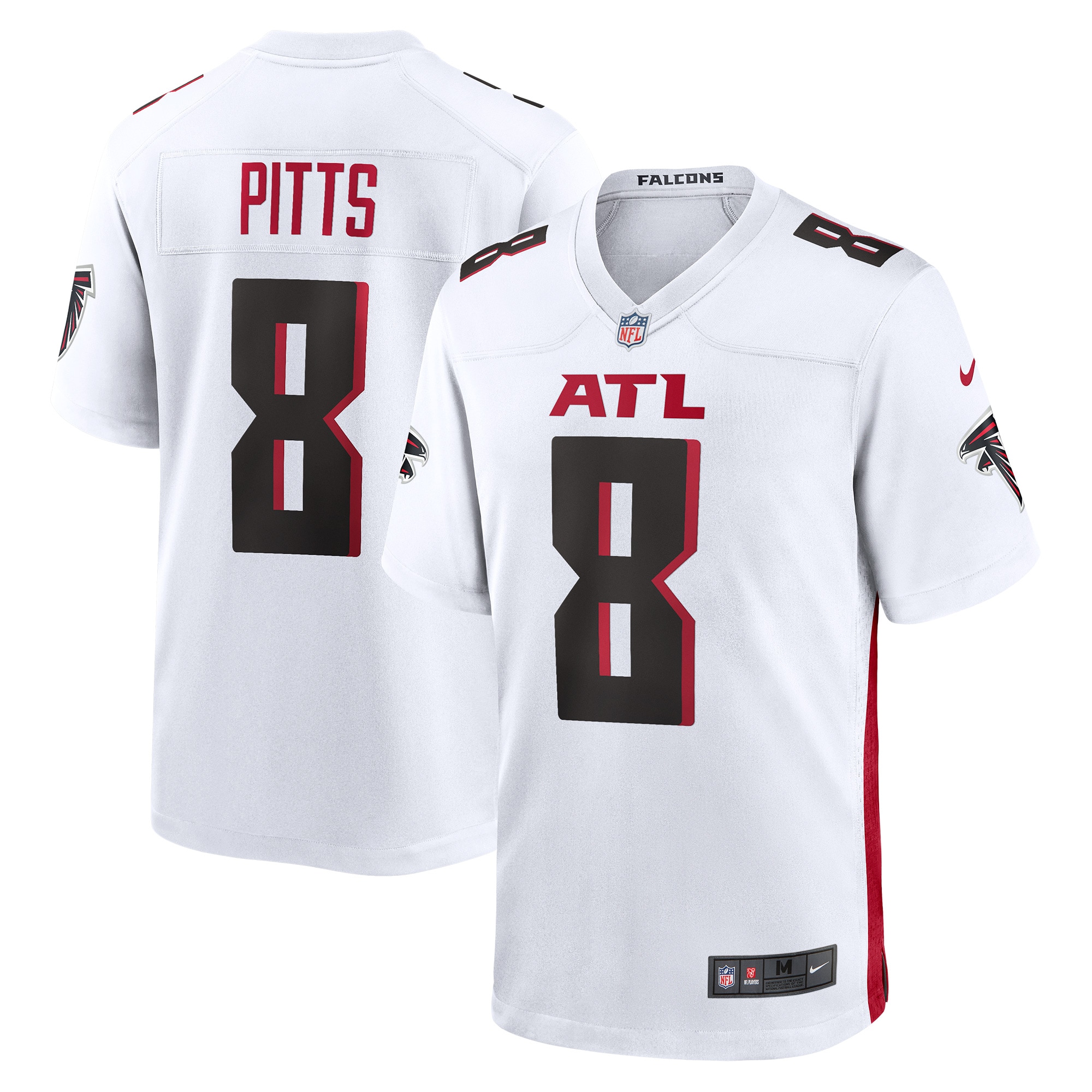 Men's Atlanta Falcons Kyle Pitts White Game Player Jersey JS6586 nicesnker