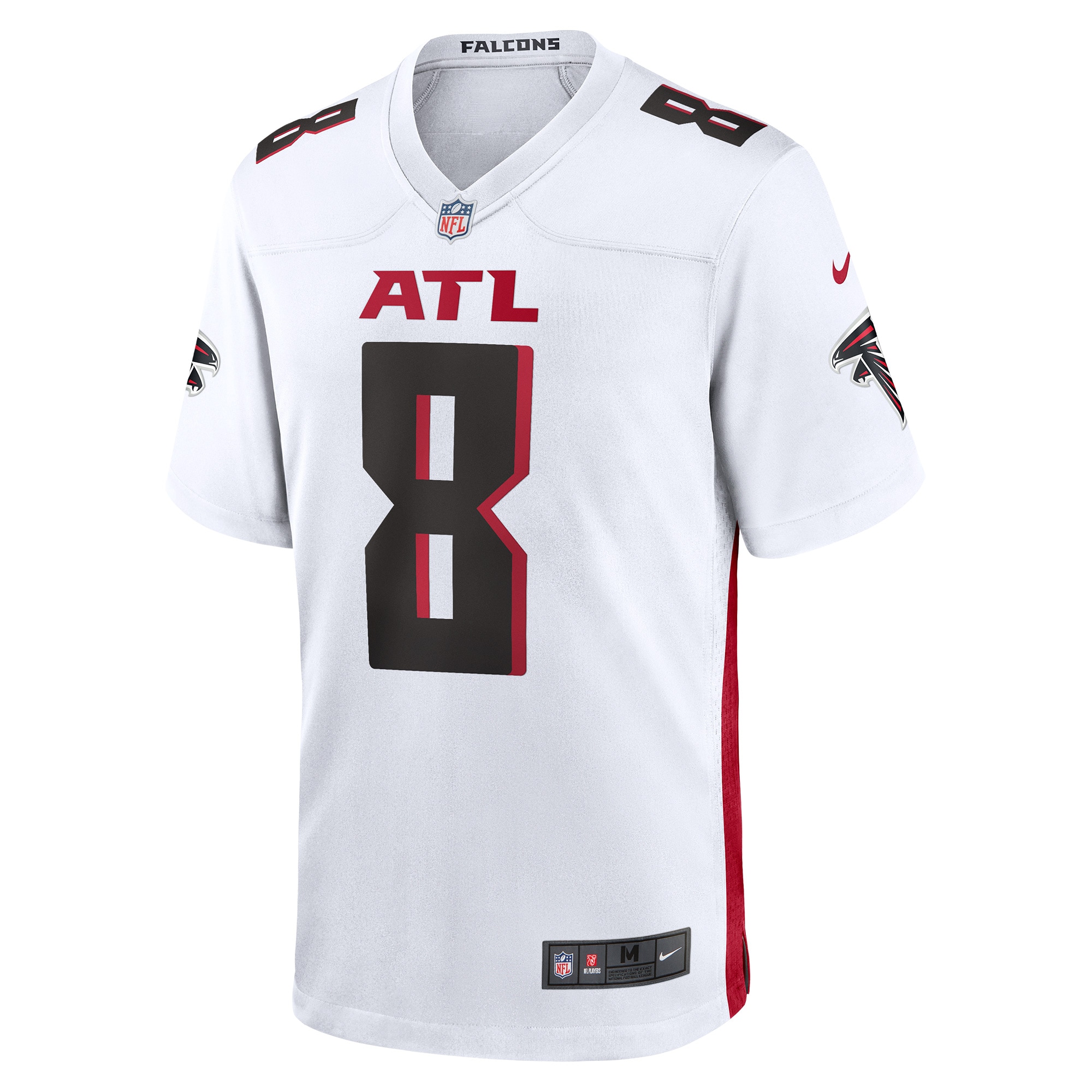 Alternative view of Men's Atlanta Falcons Kyle Pitts White Game Player Jersey JS6586 nicesnker
