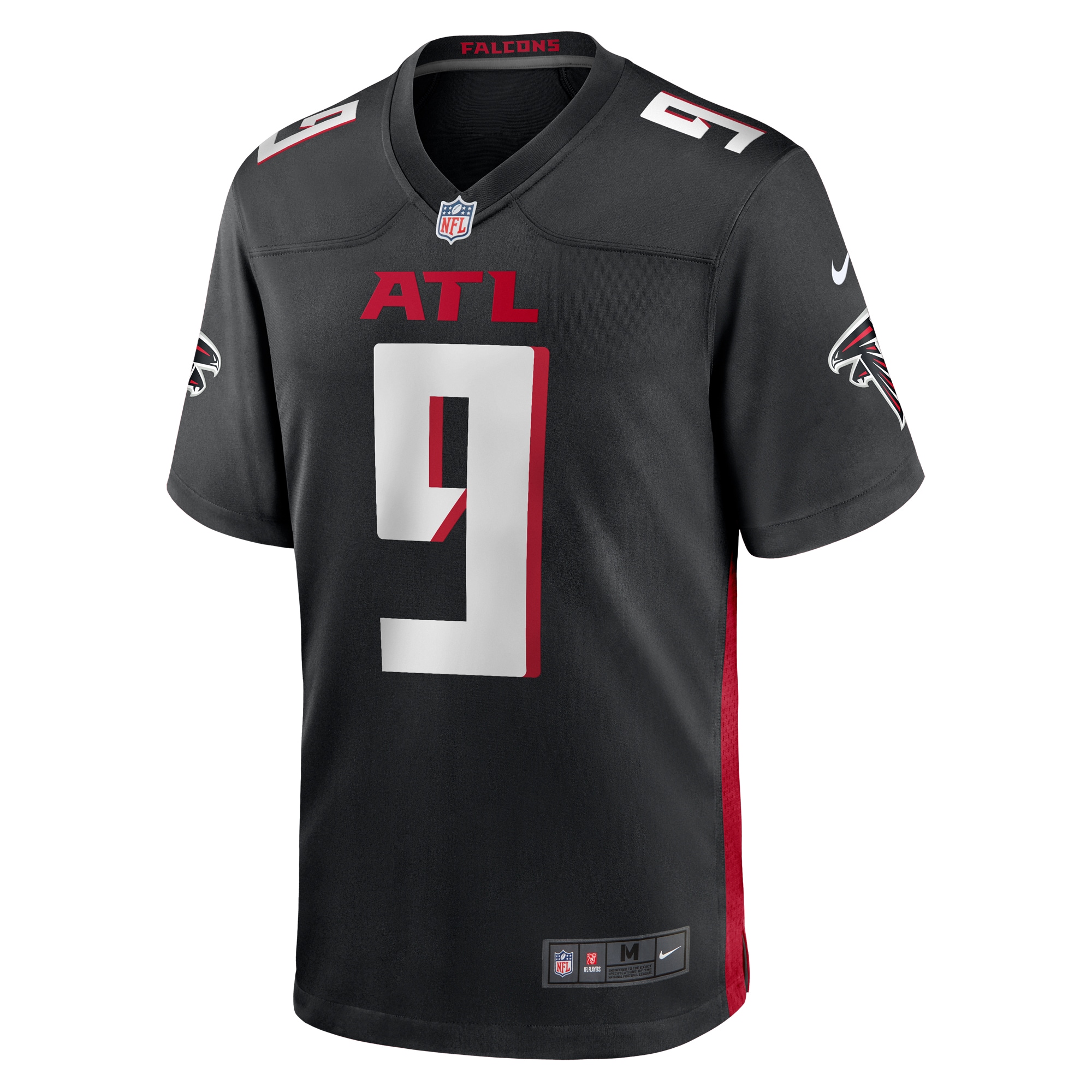 Alternative view of Men's Atlanta Falcons Michael Penix Jr. Black Player Game Jersey JS1672 nicesnker