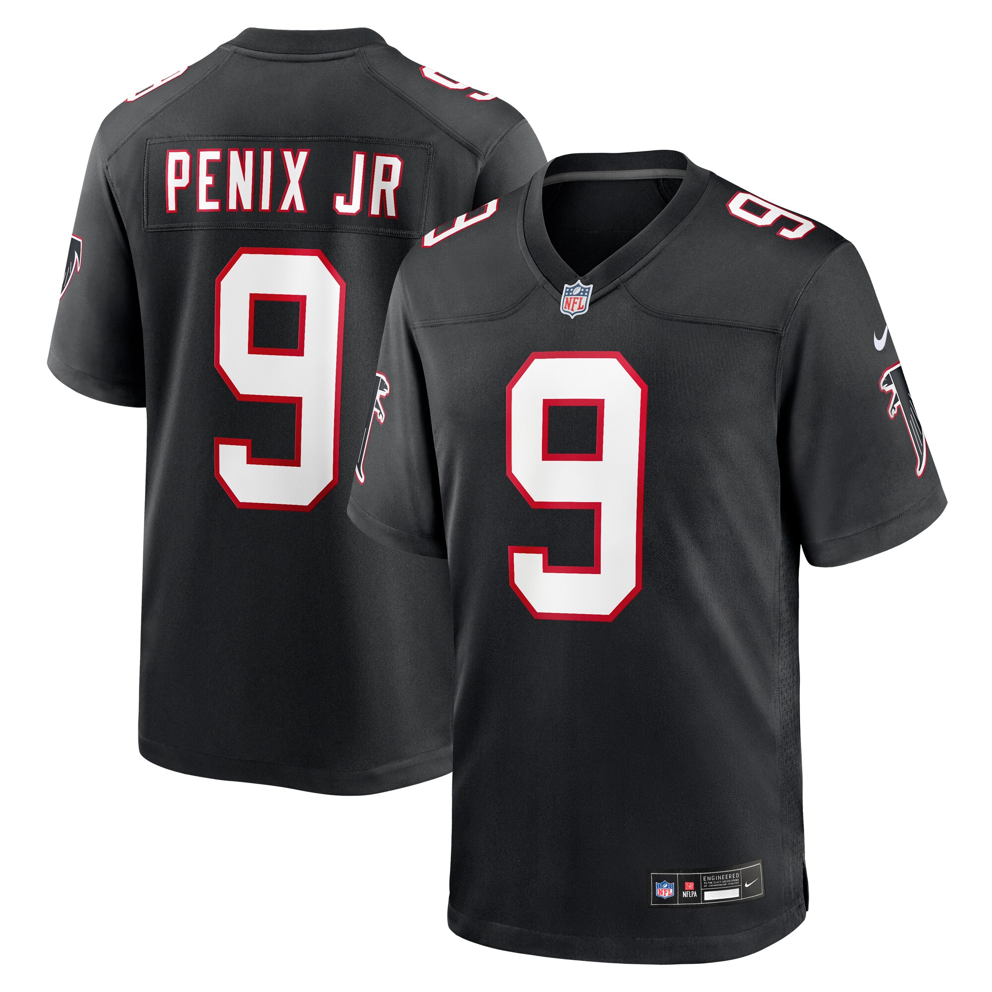 Men's Atlanta Falcons Michael Penix Jr. Black Throwback Game Jersey JS1789 nicesnker
