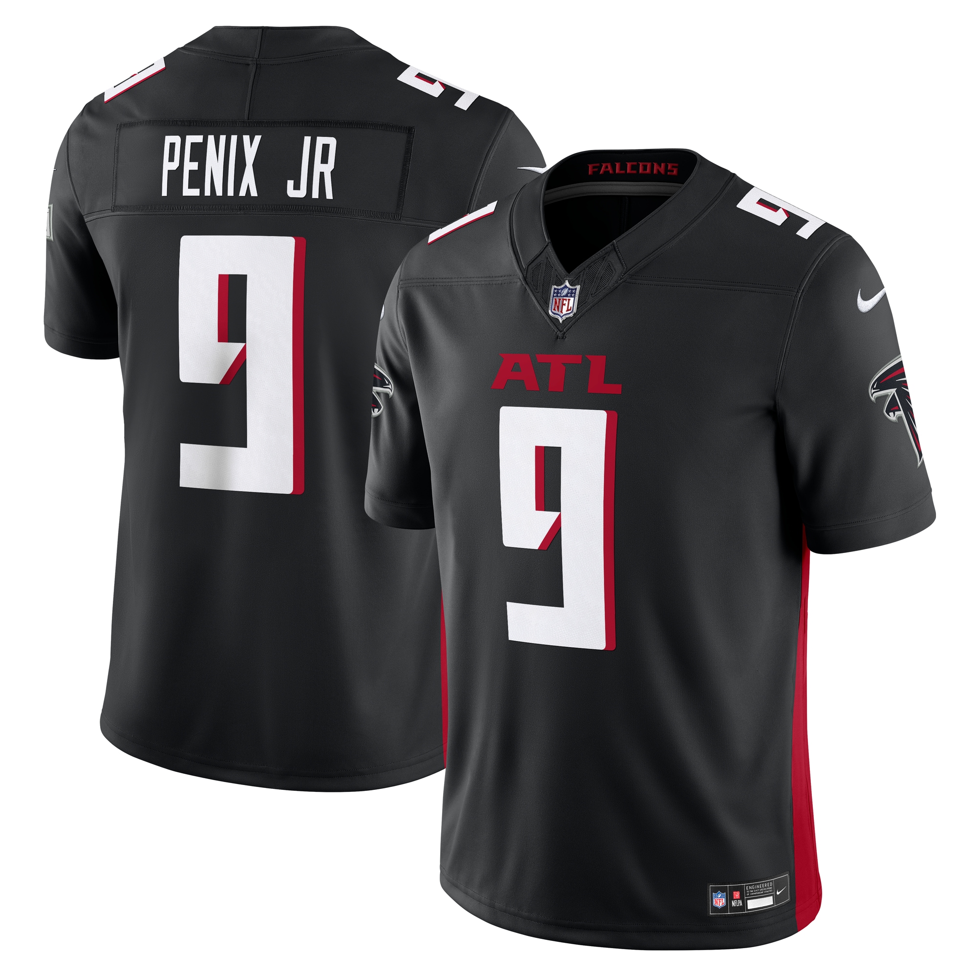 Men's Atlanta Falcons Michael Penix Jr. Black Vapor F.U.S.E. Limited Jersey JS4608 nicesnker