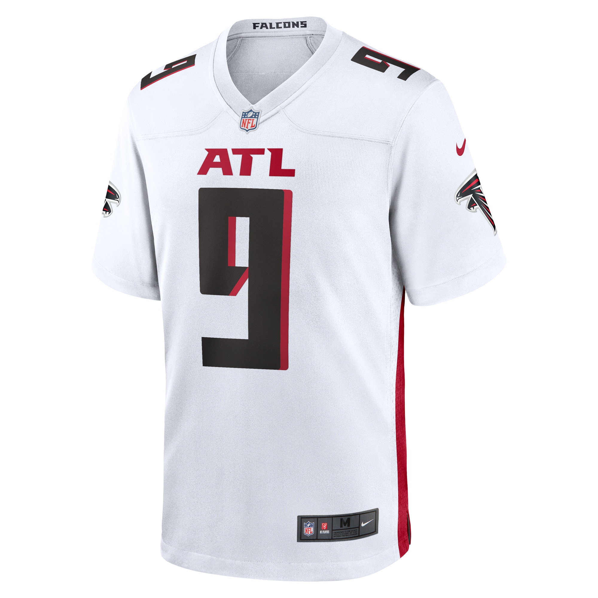 Alternative view of Men's Atlanta Falcons Michael Penix Jr. White Game Jersey JS4041 nicesnker