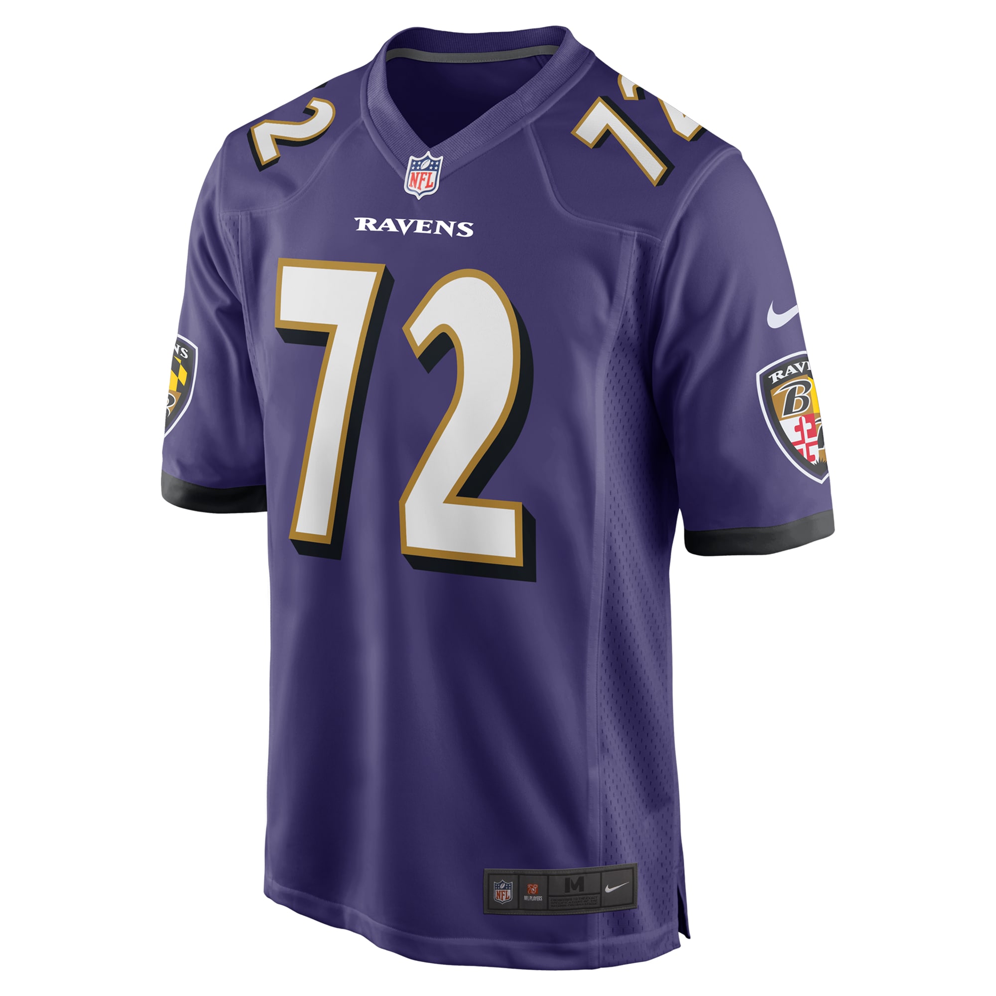 Alternative view of Men's Baltimore Ravens Andrew Vorhees Purple Team Game Jersey JS9036 nicesnker