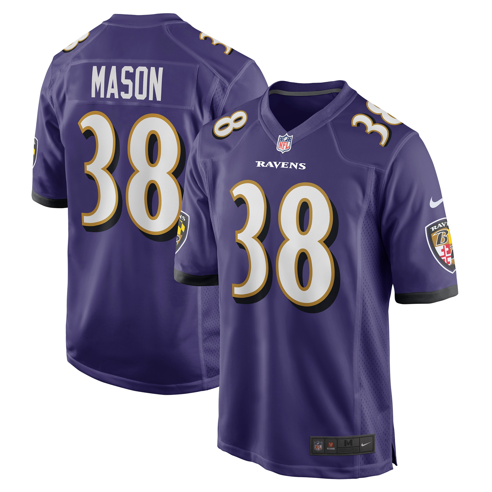 Men's Baltimore Ravens Ben Mason Purple Game Jersey JS2269 nicesnker
