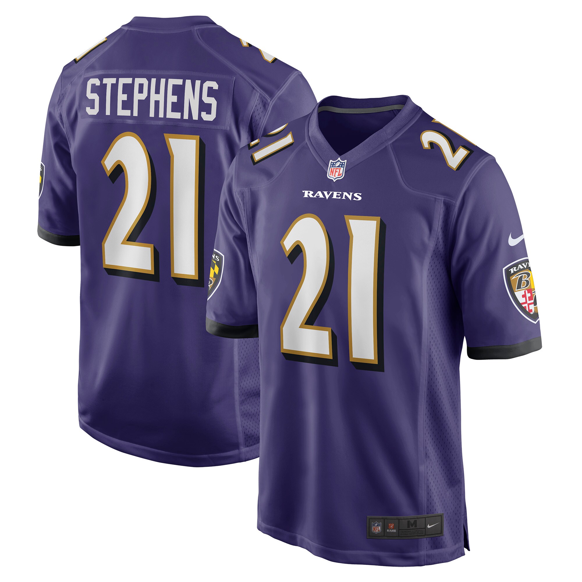 Men's Baltimore Ravens Brandon Stephens Purple Game Jersey JS9371 nicesnker