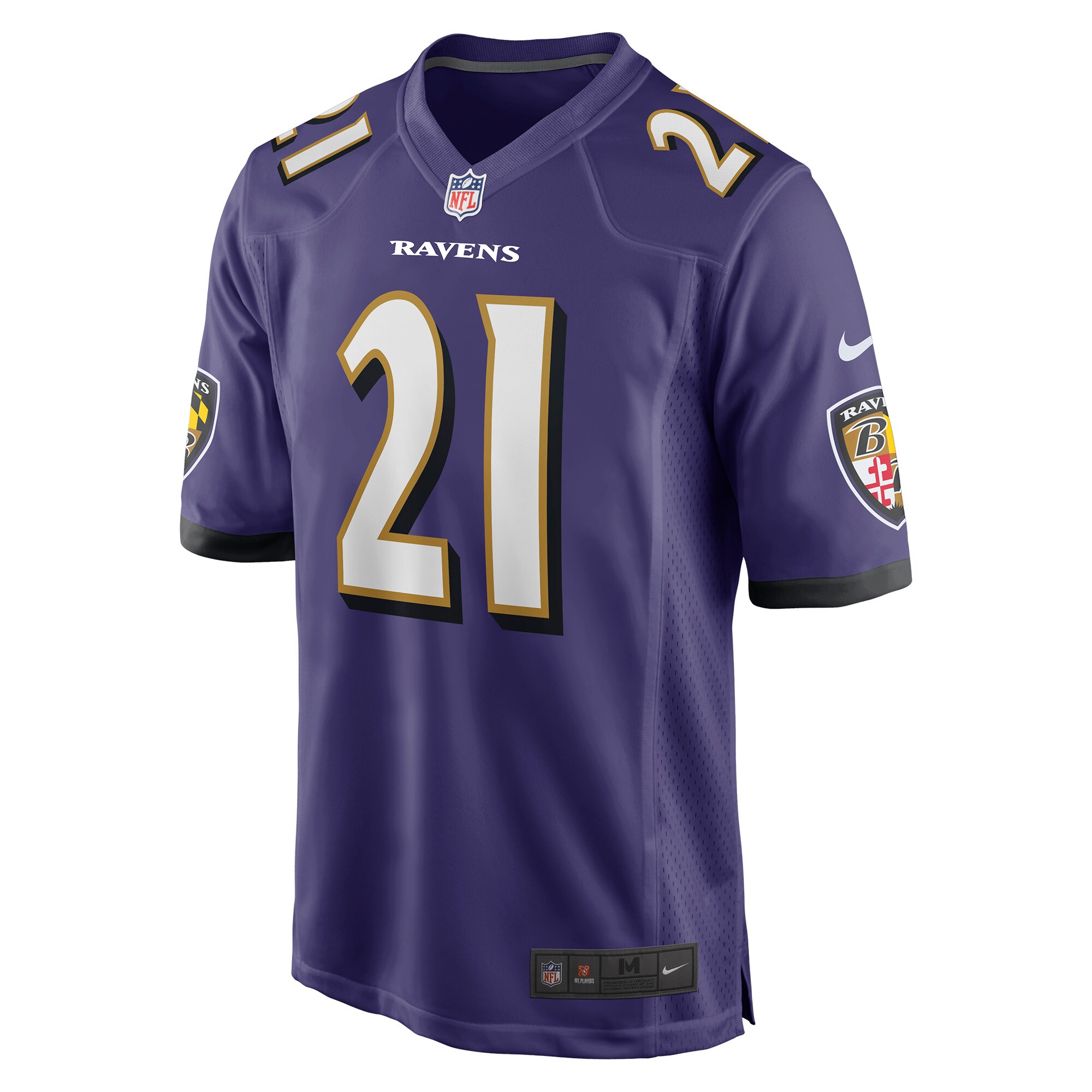 Alternative view of Men's Baltimore Ravens Brandon Stephens Purple Game Jersey JS9371 nicesnker