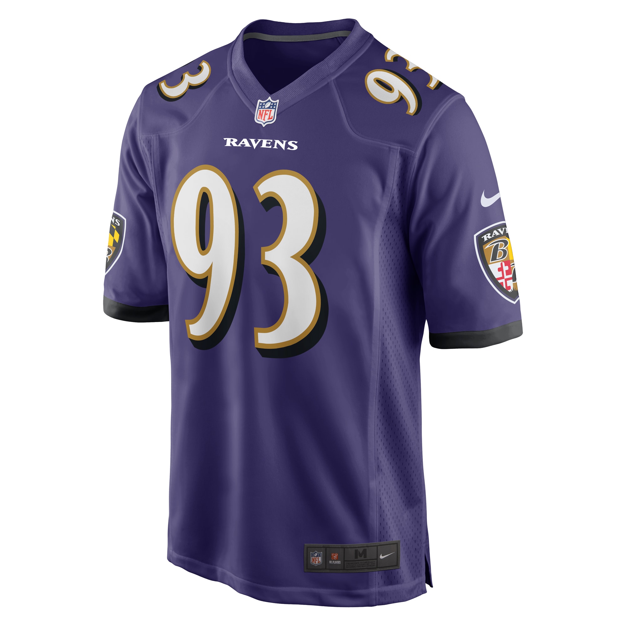 Alternative view of Men's Baltimore Ravens Bravvion Roy Purple Game Jersey JS7620 nicesnker