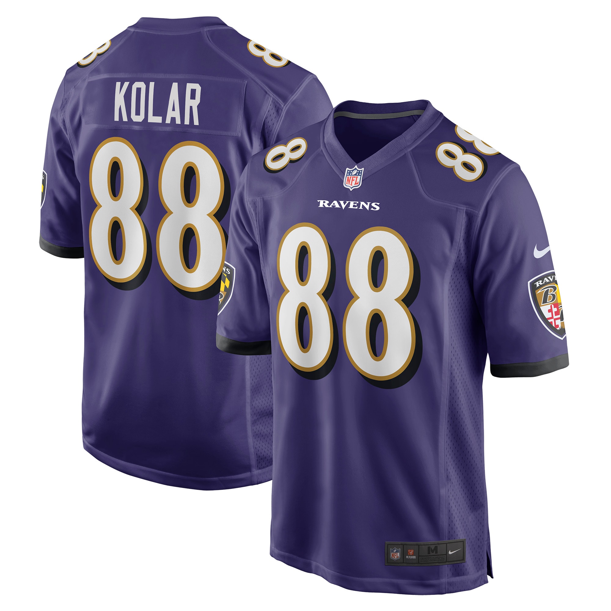 Men's Baltimore Ravens Charlie Kolar Purple Player Game Jersey JS5761 nicesnker