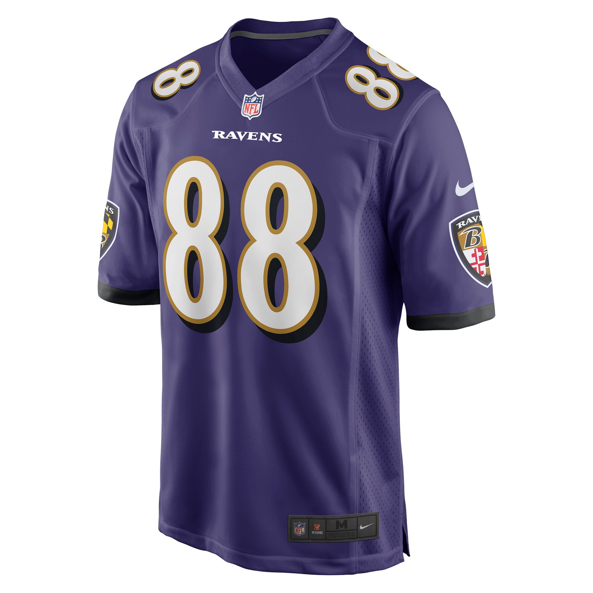 Alternative view of Men's Baltimore Ravens Charlie Kolar Purple Player Game Jersey JS5761 nicesnker