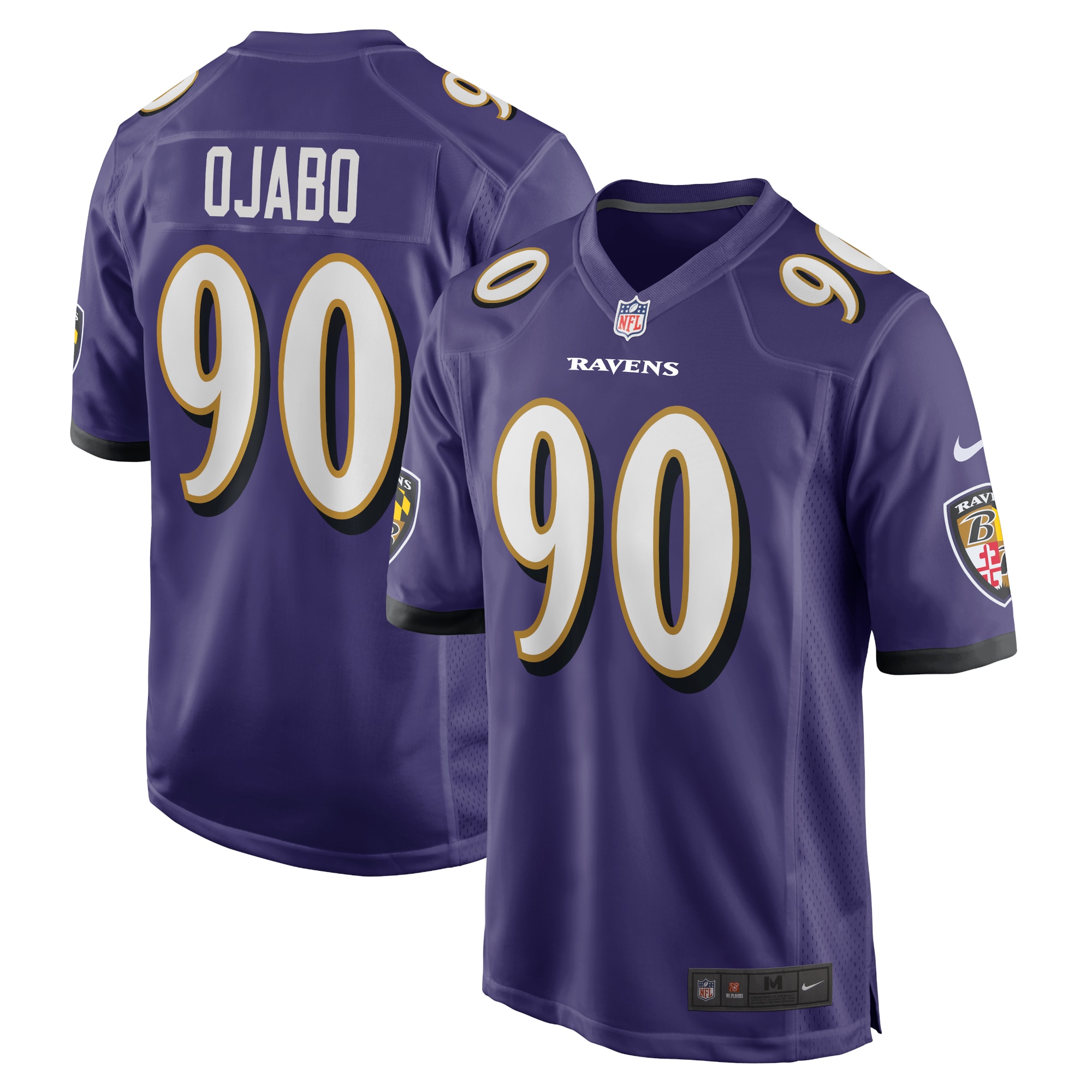 Men's Baltimore Ravens David Ojabo Purple Player Game Jersey JS6839 nicesnker