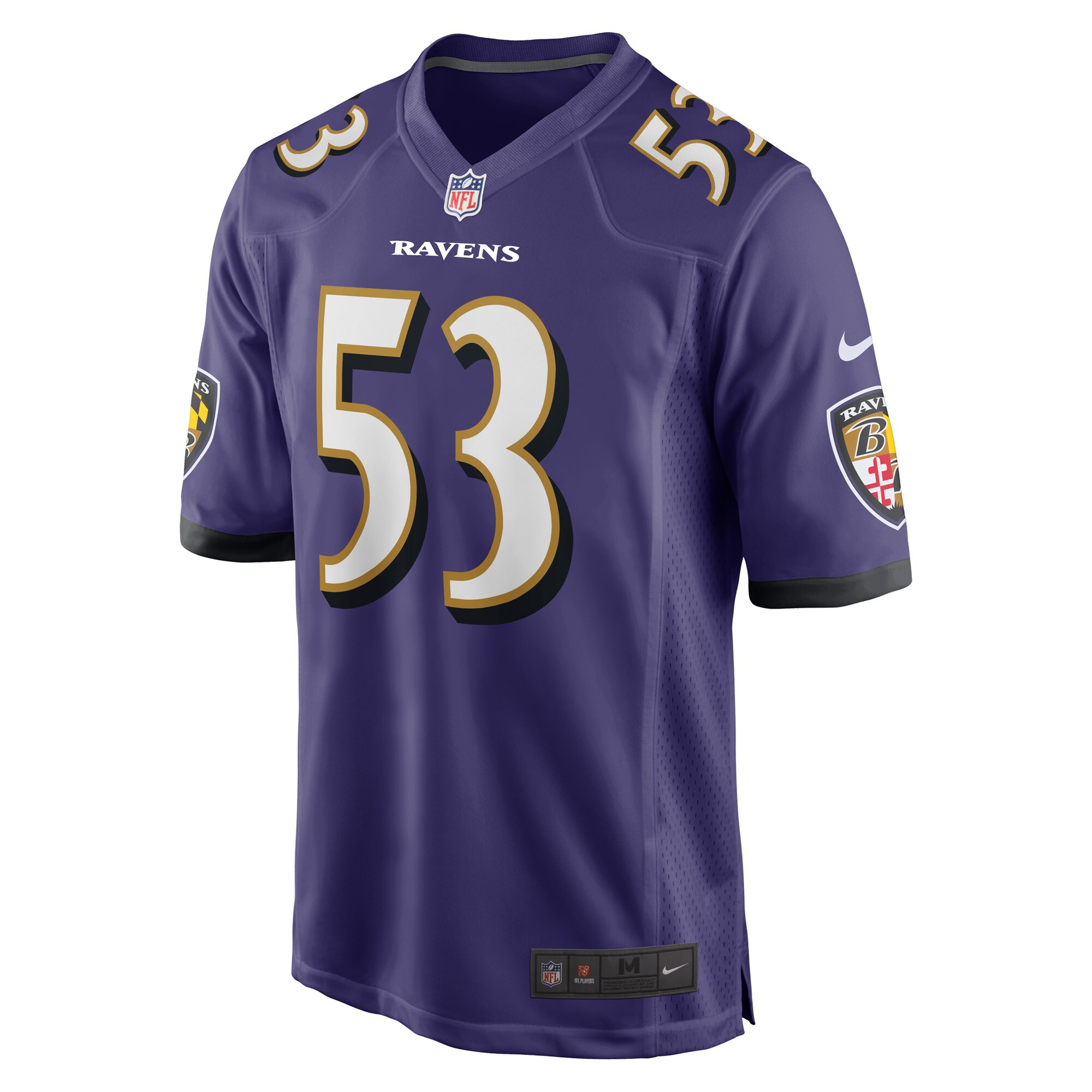 Alternative view of Men's Baltimore Ravens Del'Shawn Phillips Purple Game Player Jersey JS4928 nicesnker