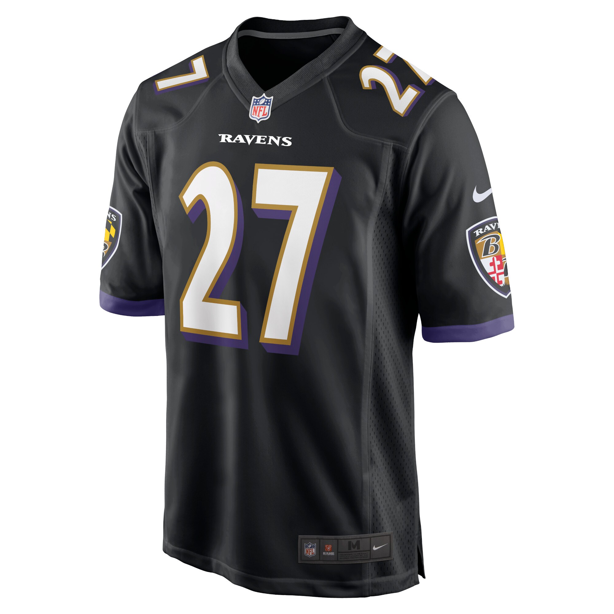 Alternative view of Men's Baltimore Ravens J.K. Dobbins Black Game Jersey JS5183 nicesnker