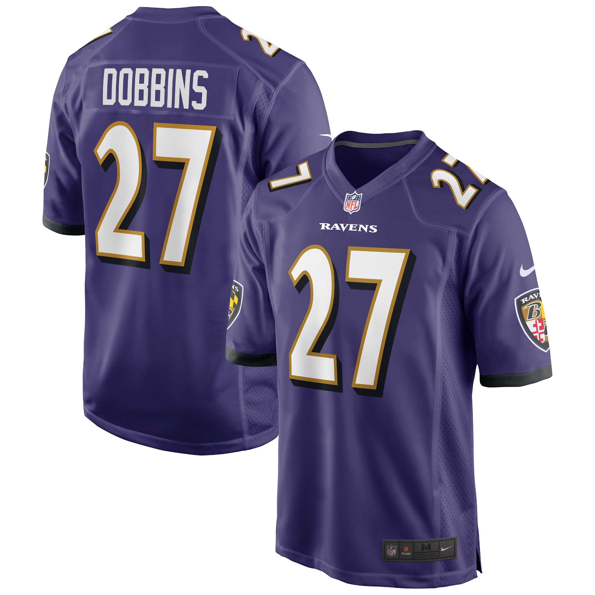 Men's Baltimore Ravens J.K. Dobbins Purple Game Jersey JS2624 nicesnker