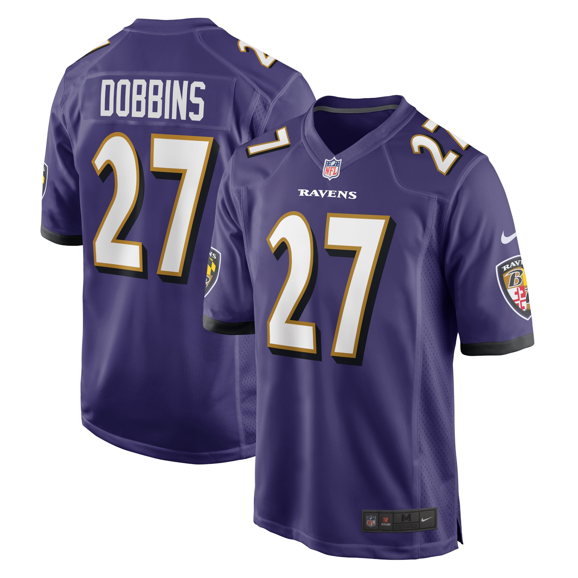 Men's Baltimore Ravens J.K. Dobbins Purple Game Team Jersey JS5715 nicesnker