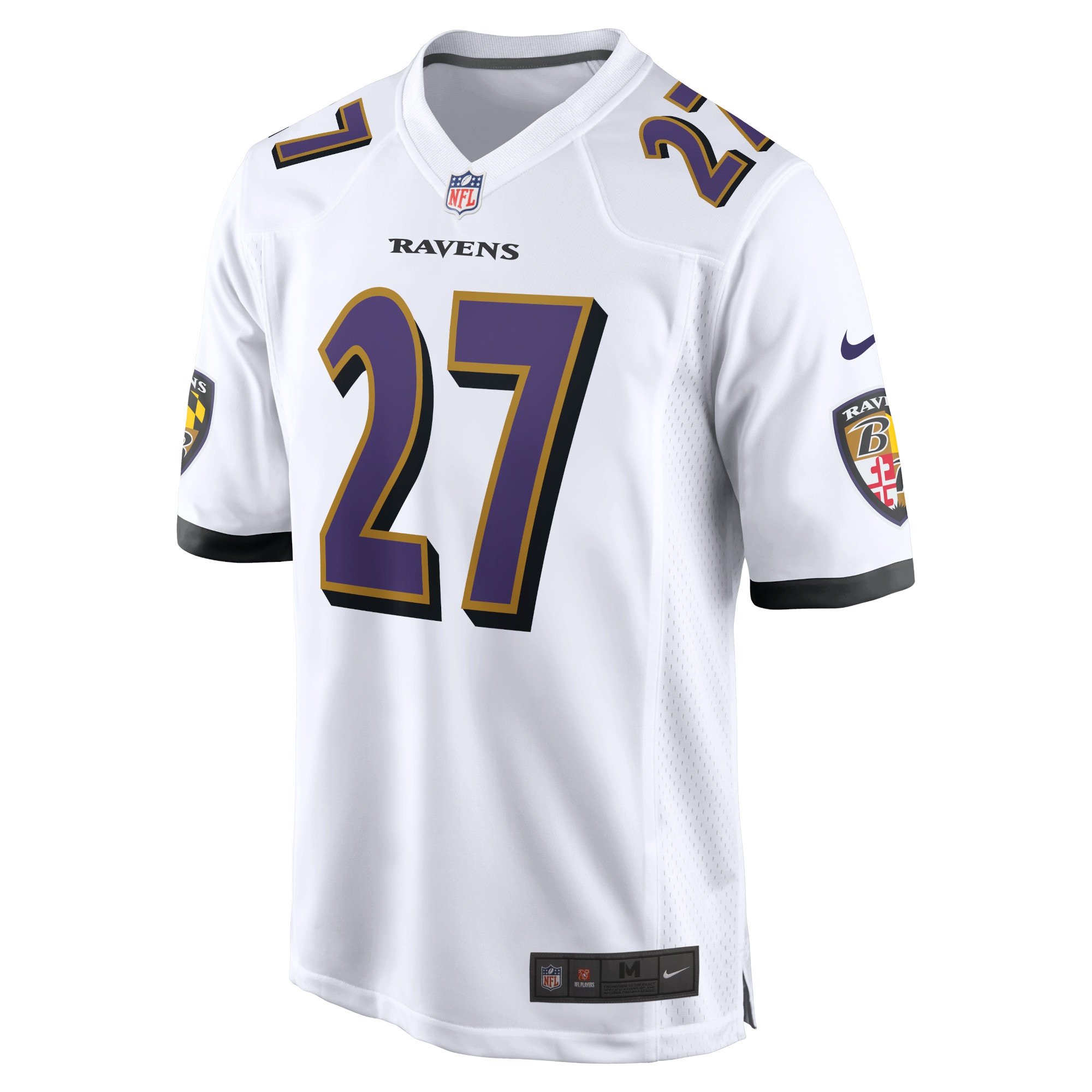 Alternative view of Men's Baltimore Ravens J.K. Dobbins White Game Jersey JS3664 nicesnker