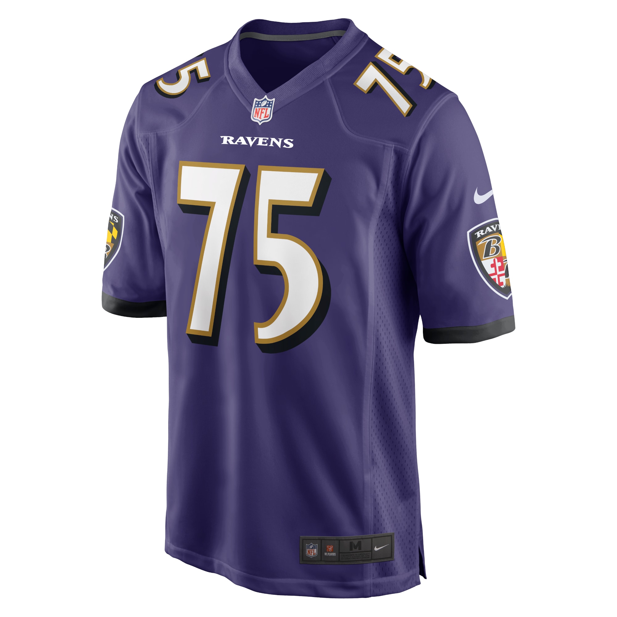 Alternative view of Men's Baltimore Ravens Jonathan Ogden Purple Retired Player Game Jersey JS5898 nicesnker