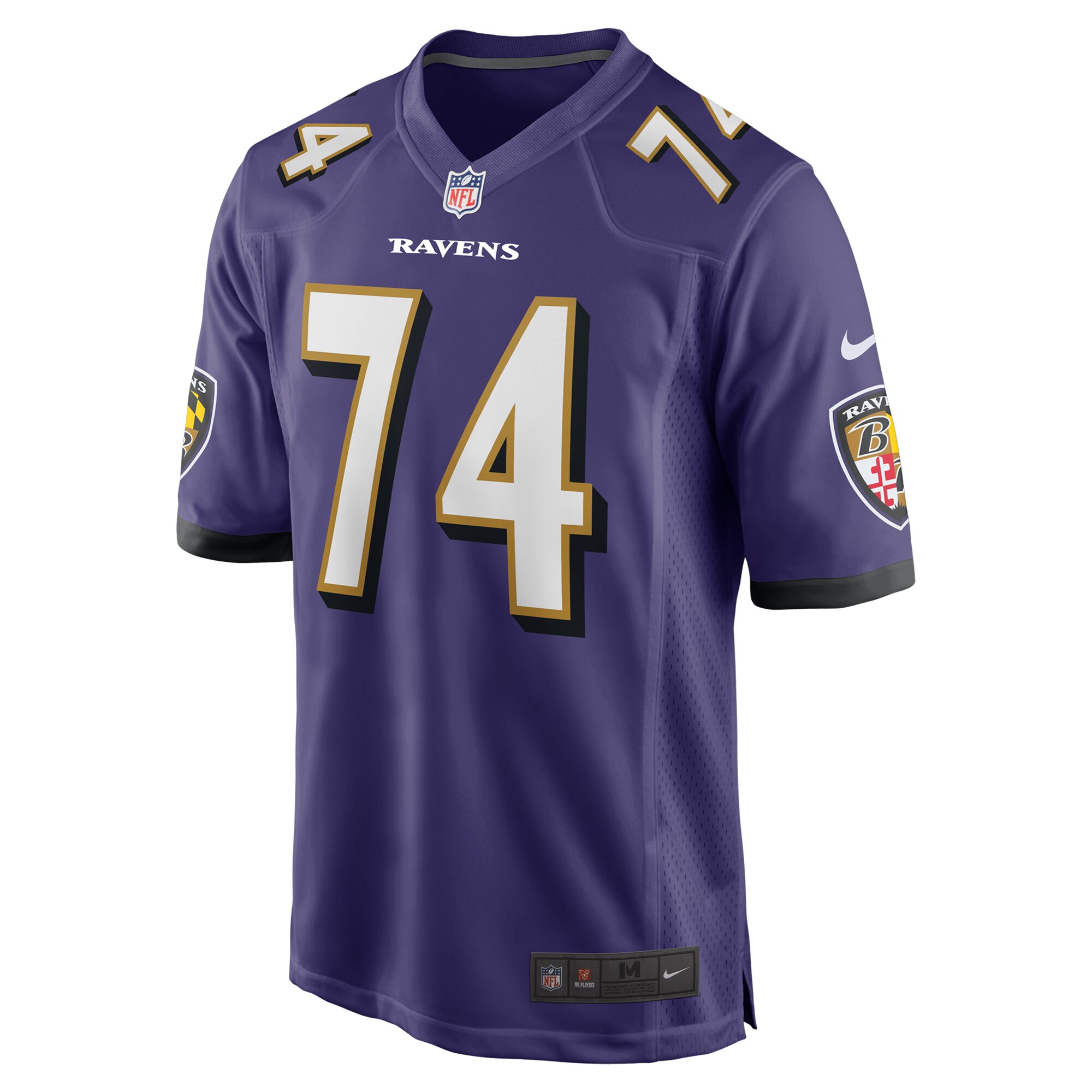 Alternative view of Men's Baltimore Ravens Josh Jones Purple Team Game Jersey JS8728 nicesnker