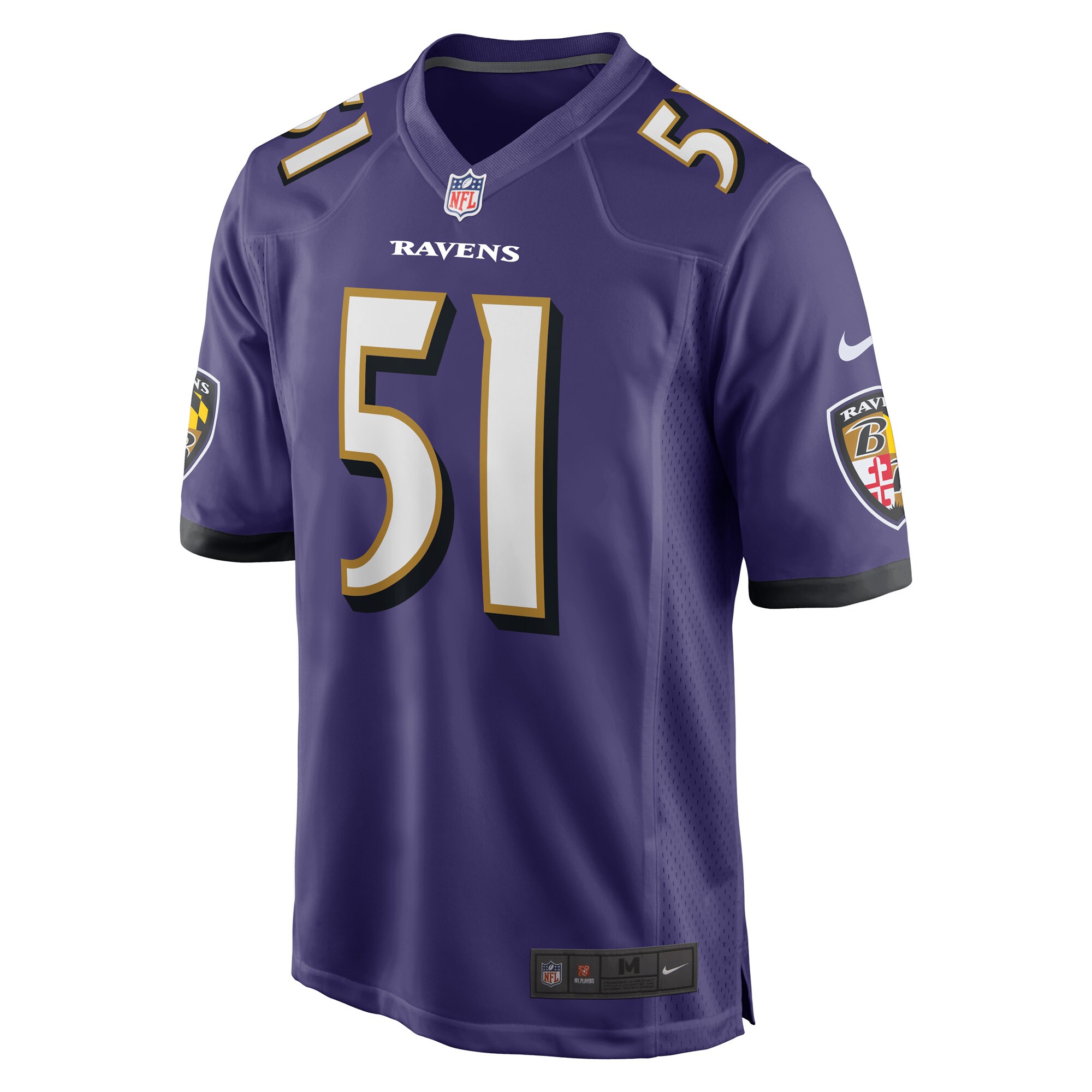 Alternative view of Men's Baltimore Ravens Josh Ross Purple Game Player Jersey JS7966 nicesnker