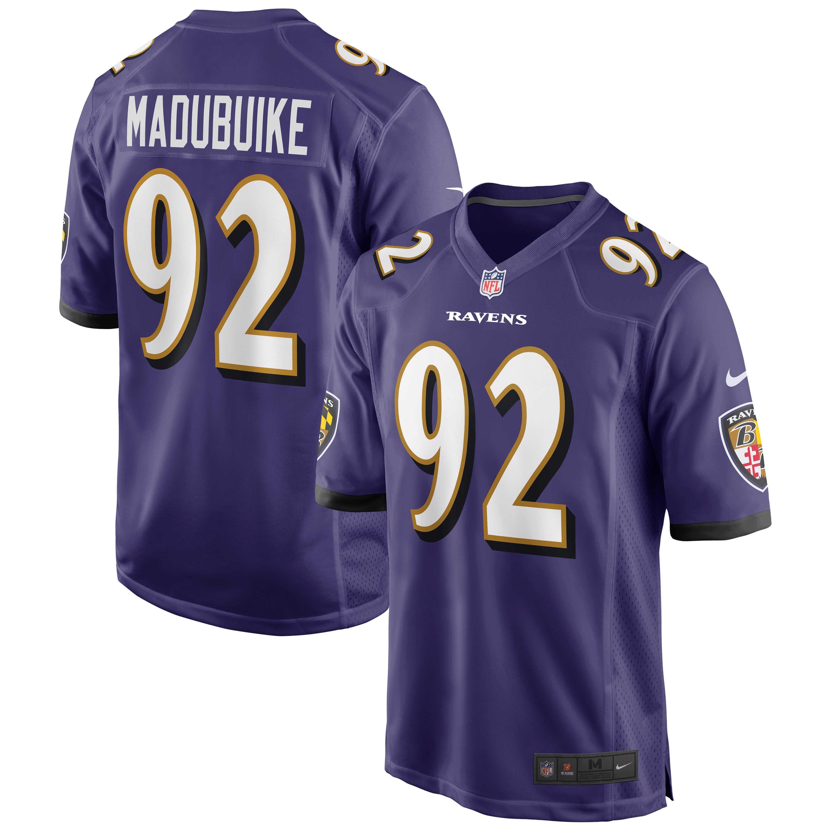 Men's Baltimore Ravens Justin Madubuike Purple Game Player Jersey JS9258 nicesnker
