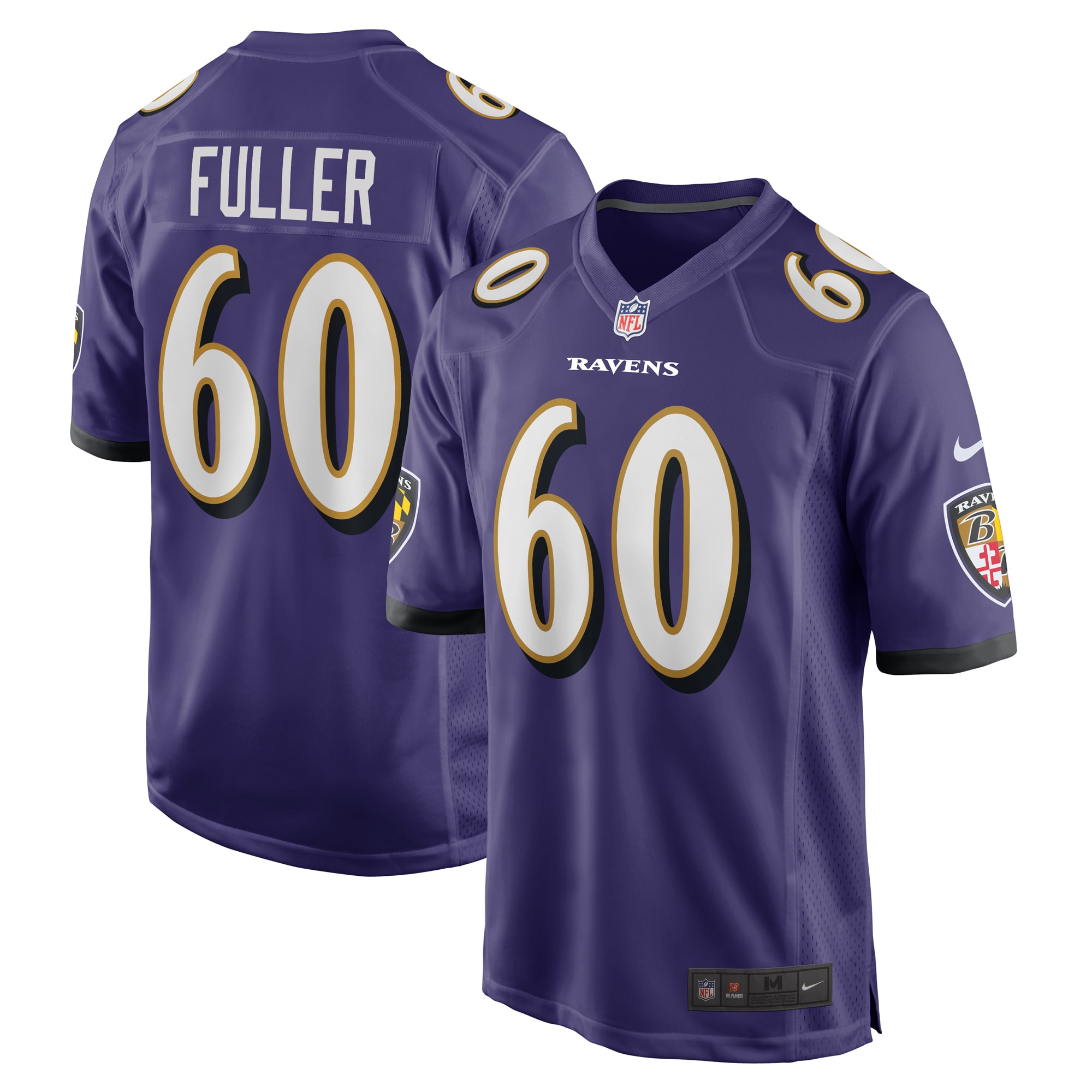 Men's Baltimore Ravens Kyle Fuller Purple Game Jersey JS7125 nicesnker