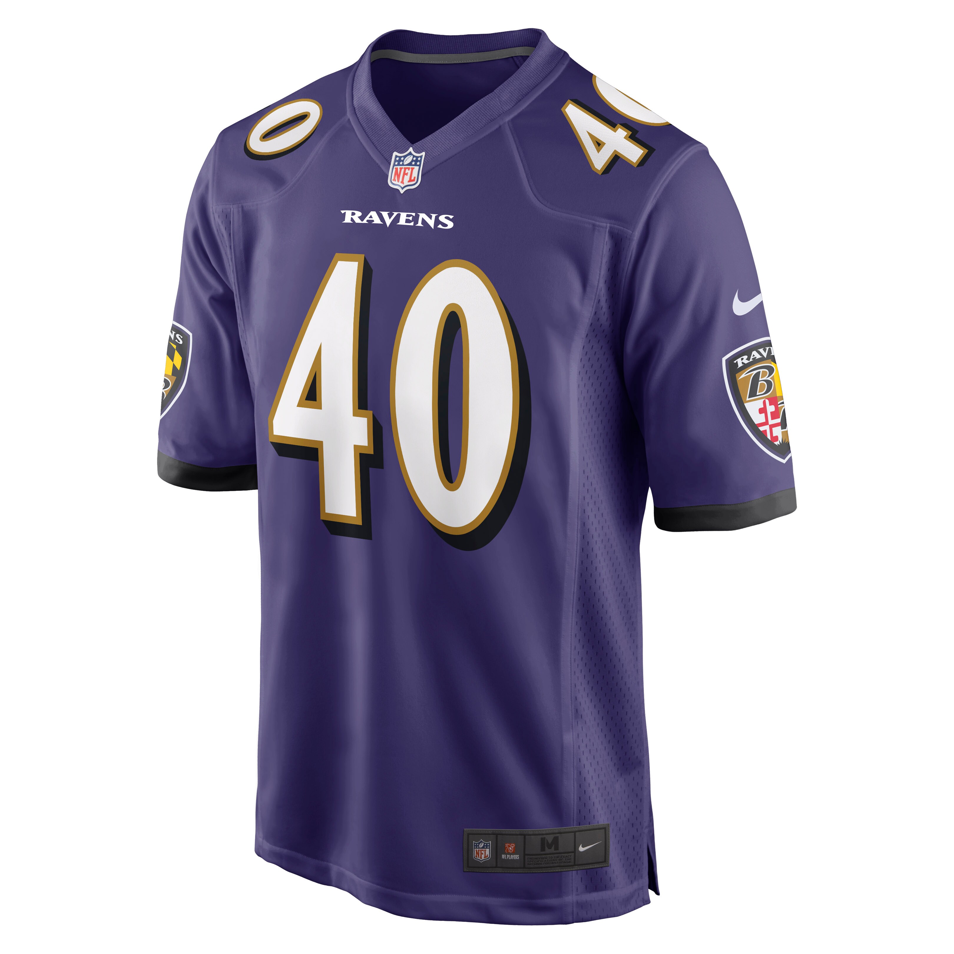 Alternative view of Men's Baltimore Ravens Malik Harrison Purple Game Jersey JS3470 nicesnker