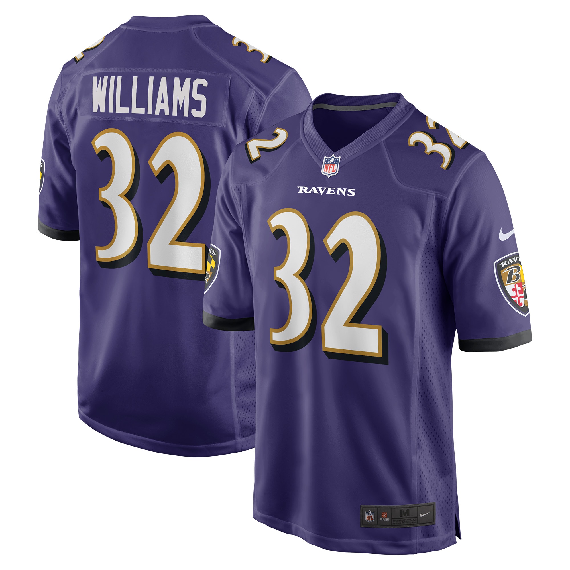 Men's Baltimore Ravens Marcus Williams Purple Player Game Jersey JS7380 nicesnker