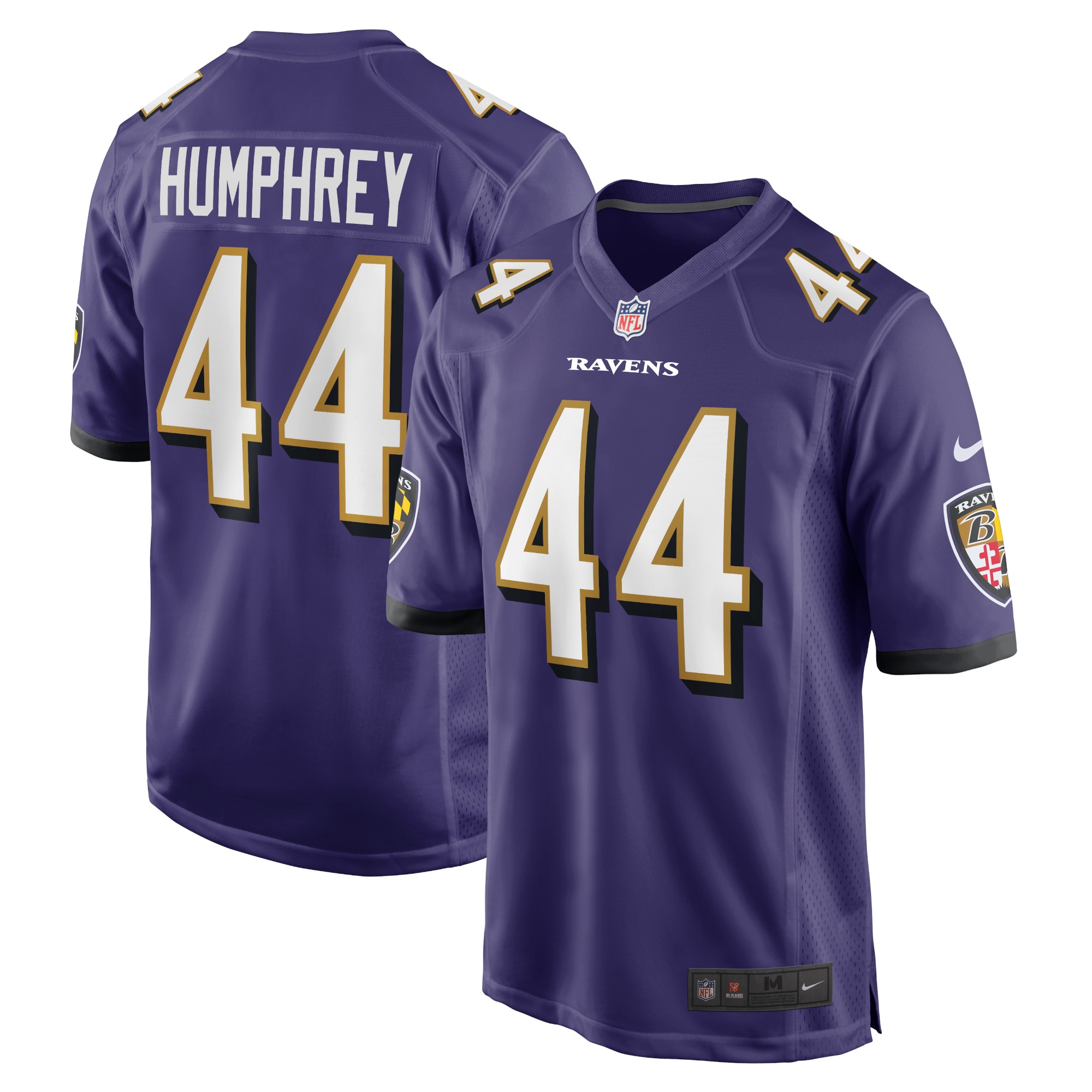 Men's Baltimore Ravens Marlon Humphrey Purple Game Team Jersey JS6583 nicesnker
