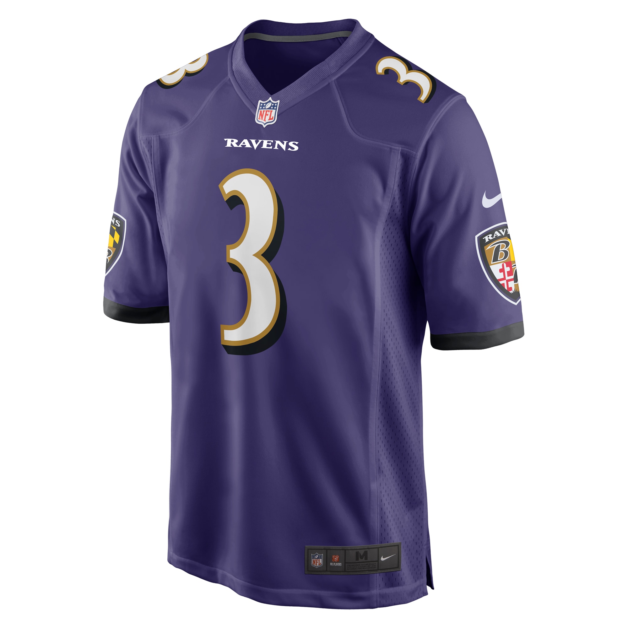 Alternative view of Men's Baltimore Ravens Odell Beckham Jr. Purple Game Jersey JS3099 nicesnker