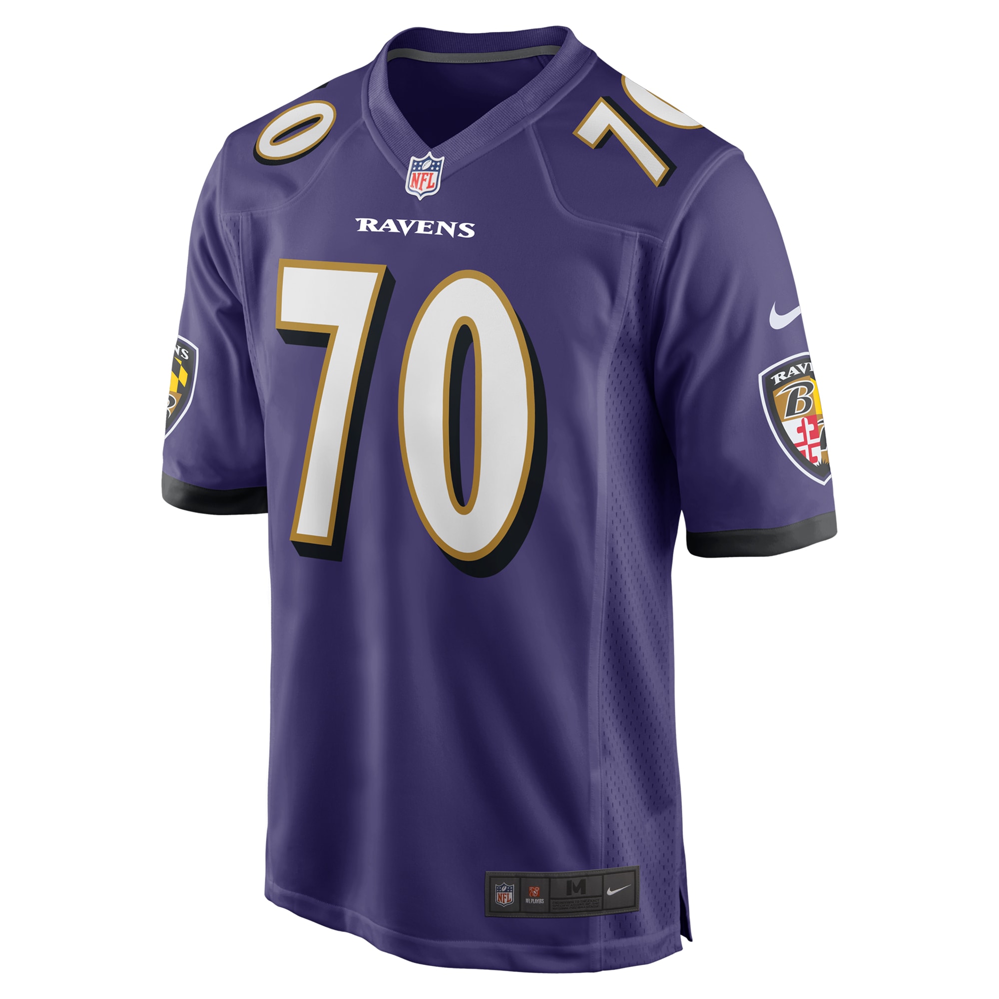 Alternative view of Men's Baltimore Ravens Roger Rosengarten Purple Team Game Jersey JS1910 nicesnker