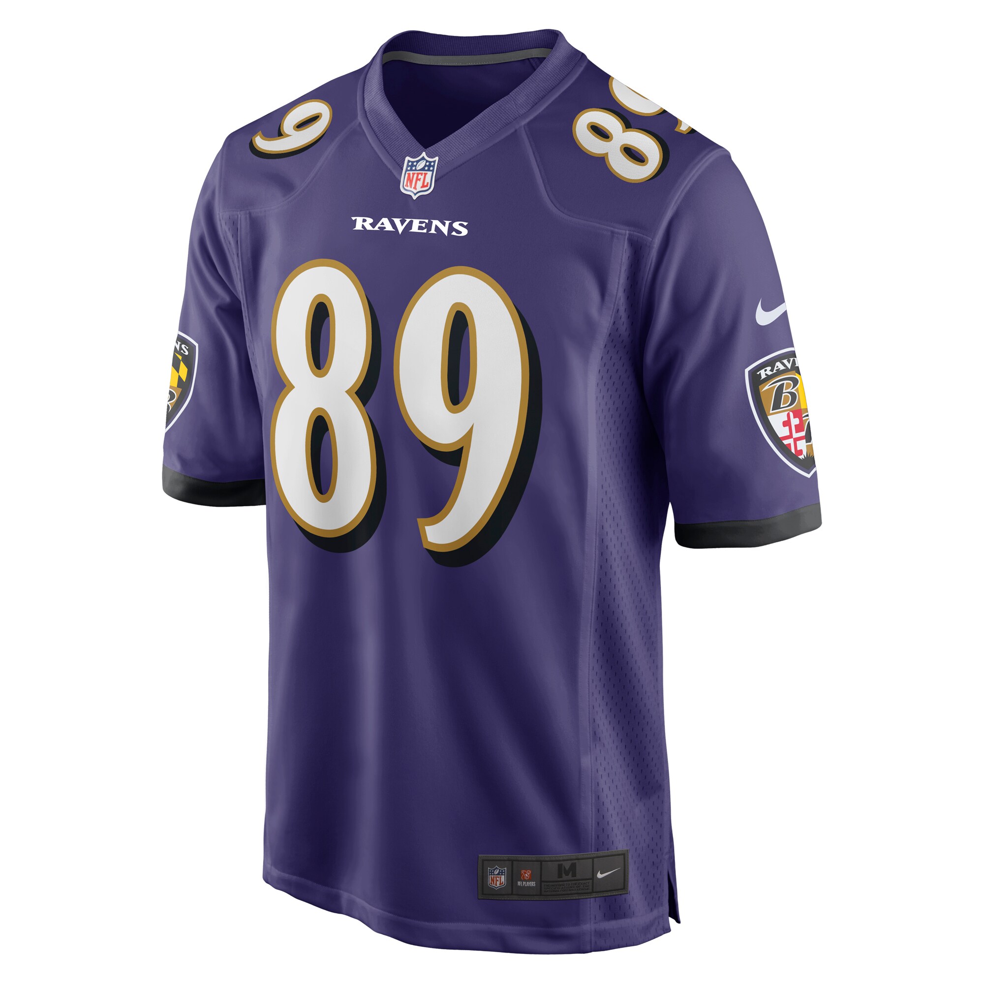 Alternative view of Men's Baltimore Ravens Steve Smith Sr. Purple Retired Player Game Jersey JS7770 nicesnker