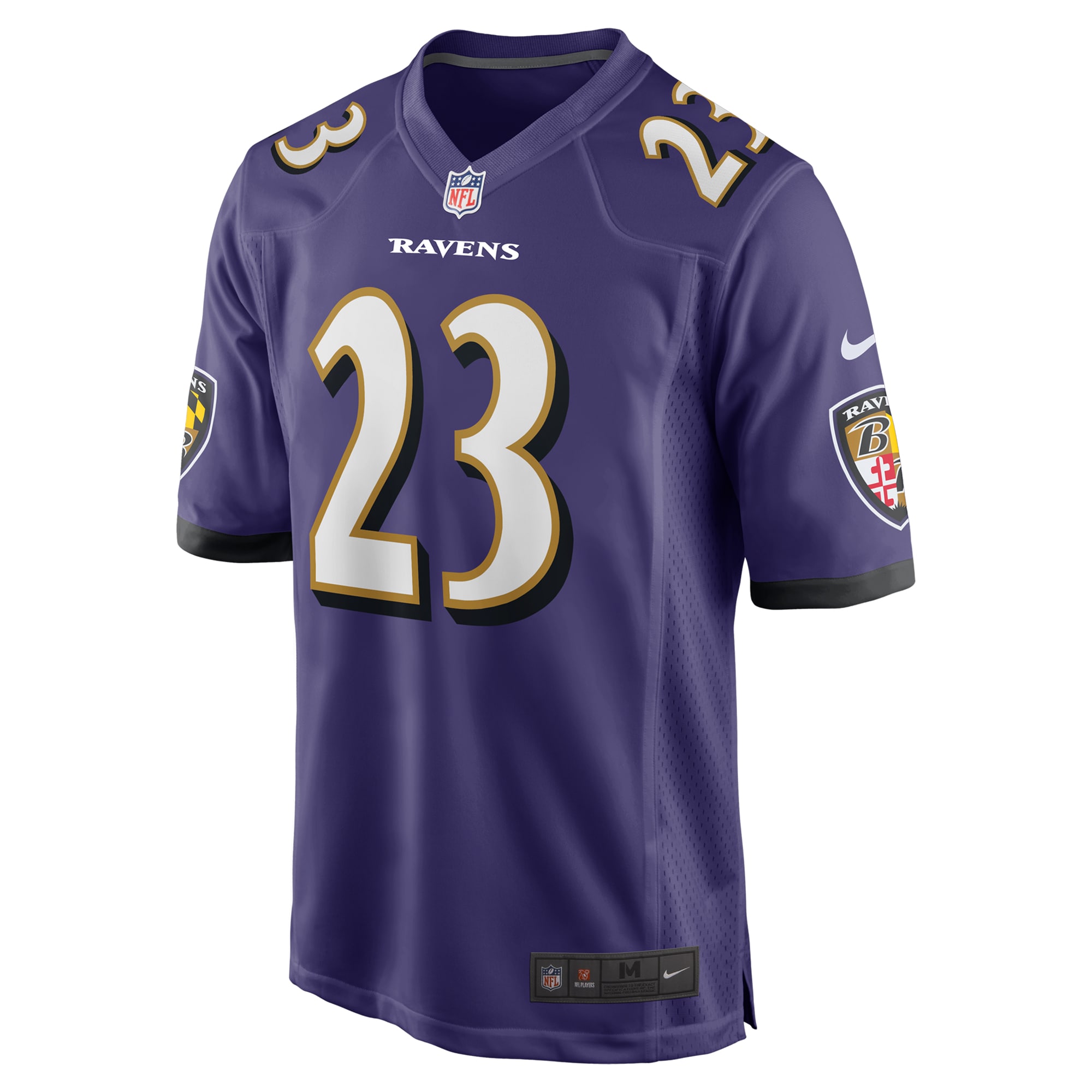 Alternative view of Men's Baltimore Ravens Trenton Simpson Purple Team Game Jersey JS2271 nicesnker
