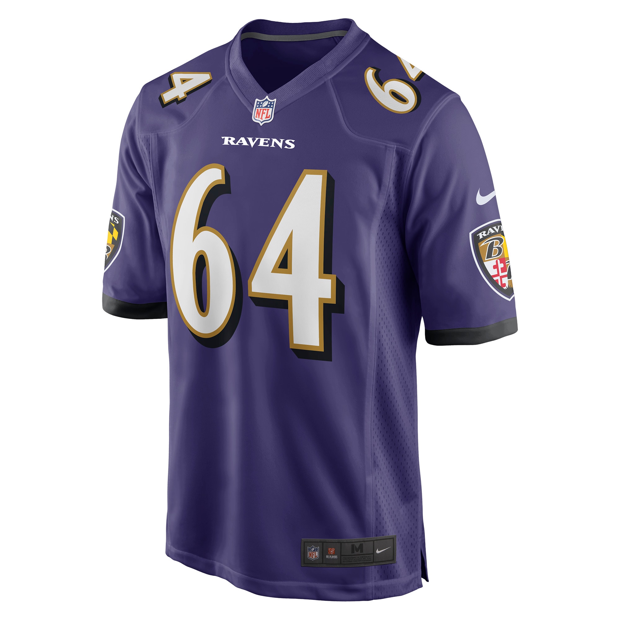 Alternative view of Men's Baltimore Ravens Tyler Linderbaum Purple Player Game Jersey JS4542 nicesnker