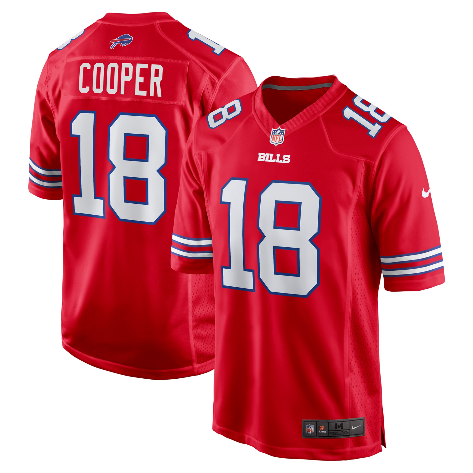 Men's Buffalo Bills Amari Cooper Red 2nd Alternate Game Jersey JS4269 nicesnker
