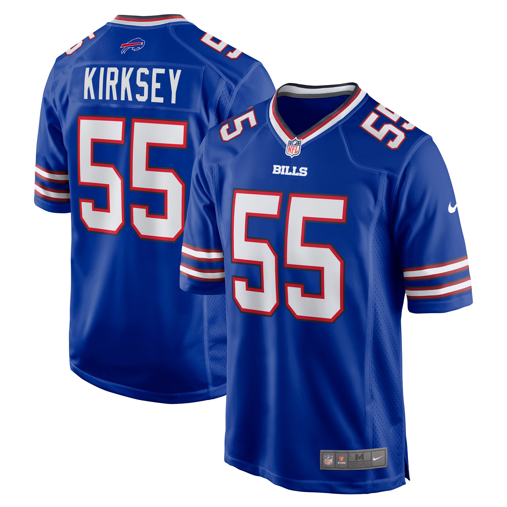 Men's Buffalo Bills Christian Kirksey Royal Team Game Jersey JS3604 nicesnker