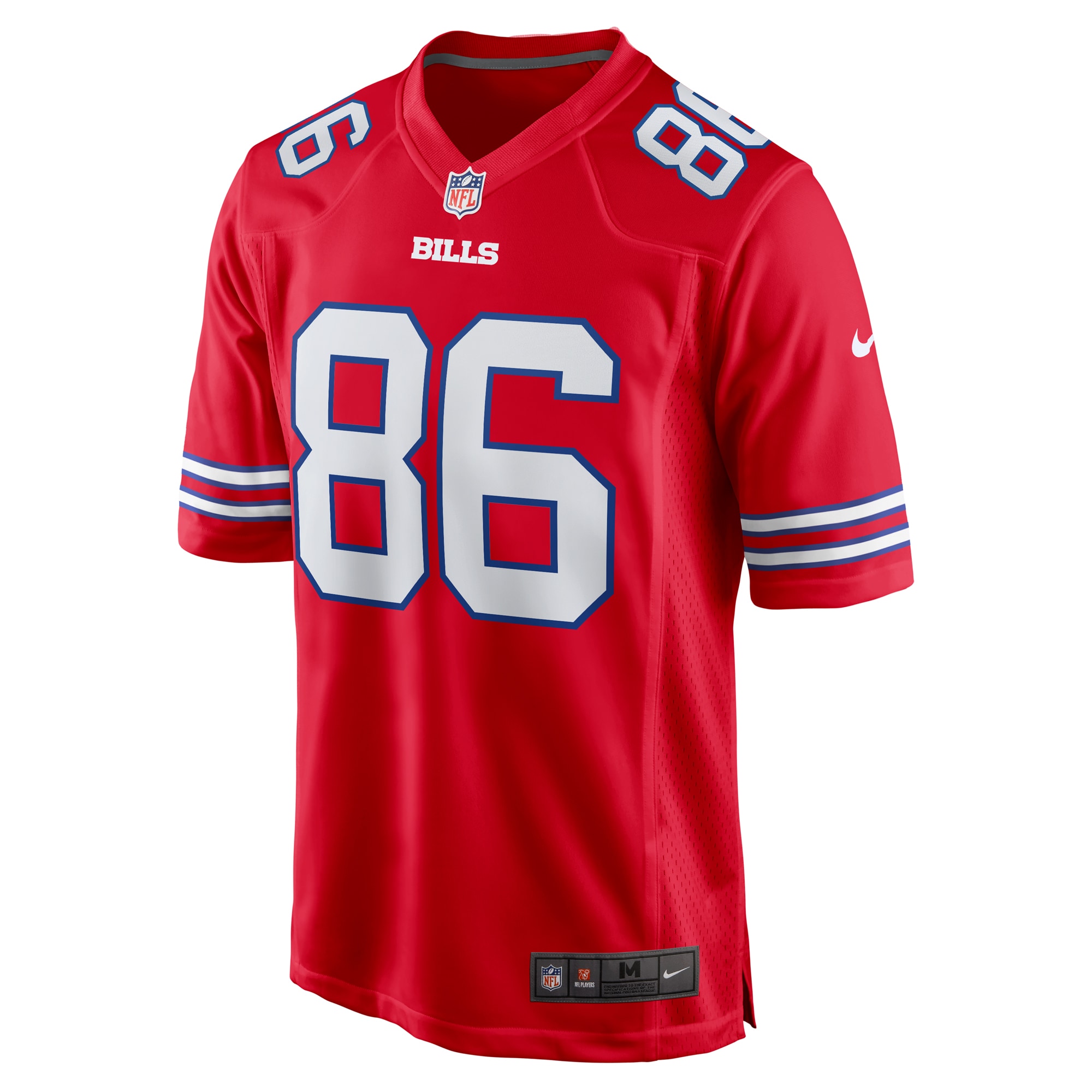 Alternative view of Men's Buffalo Bills Dalton Kincaid Red Alternate Game Jersey JS7181 nicesnker