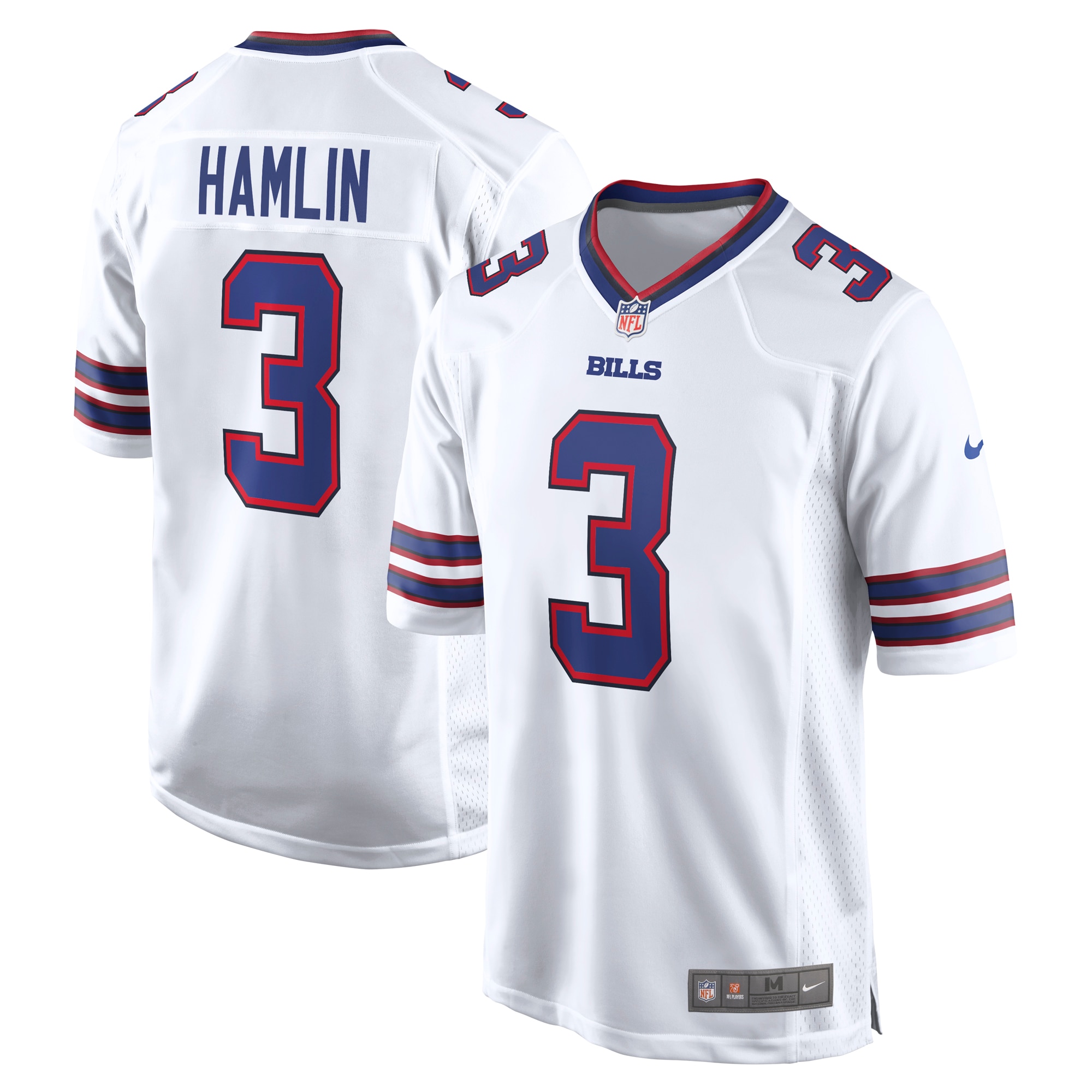 Men's Buffalo Bills Damar Hamlin White Game Jersey JS1566 nicesnker