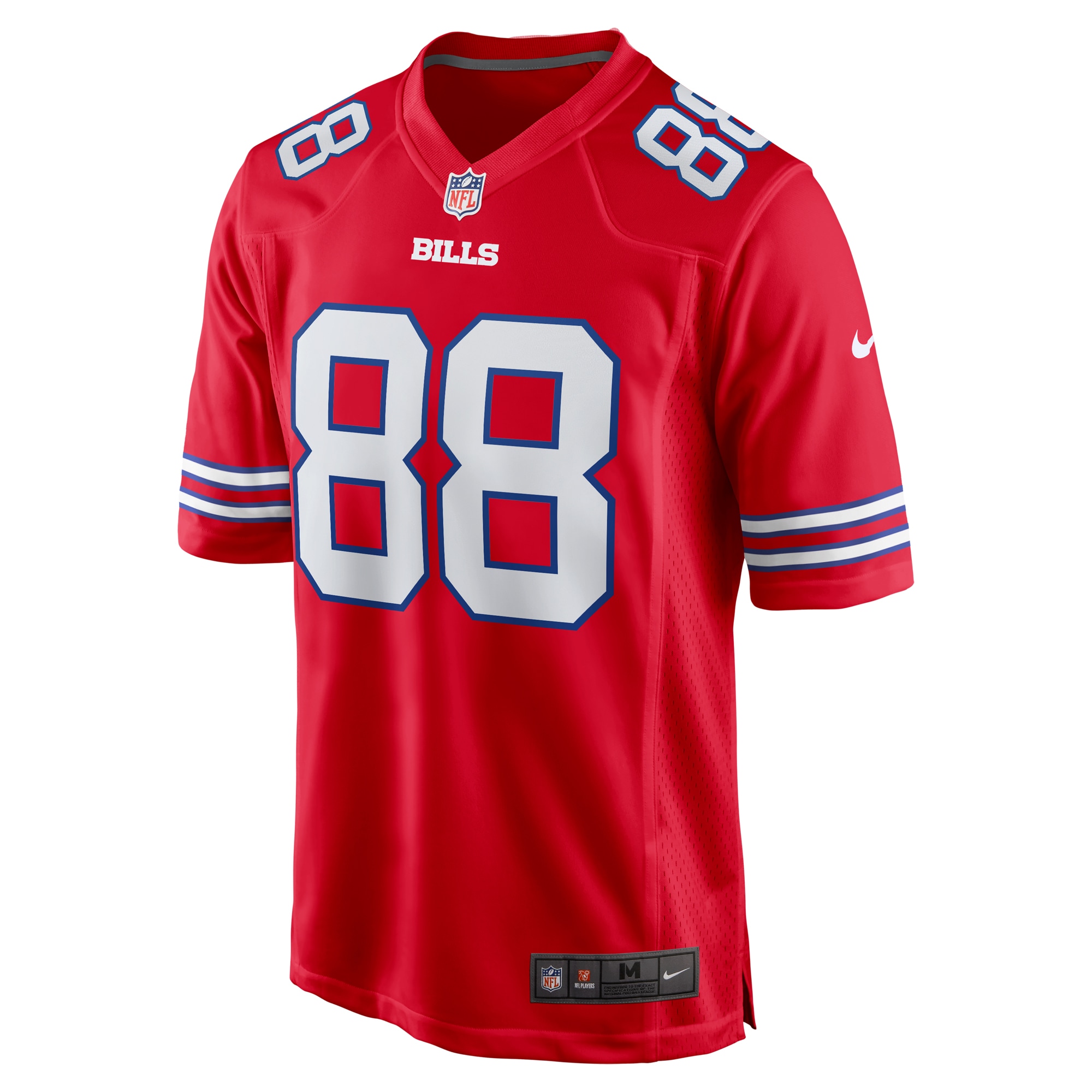 Alternative view of Men's Buffalo Bills Dawson Knox Red Alternate Game Jersey JS1248 nicesnker