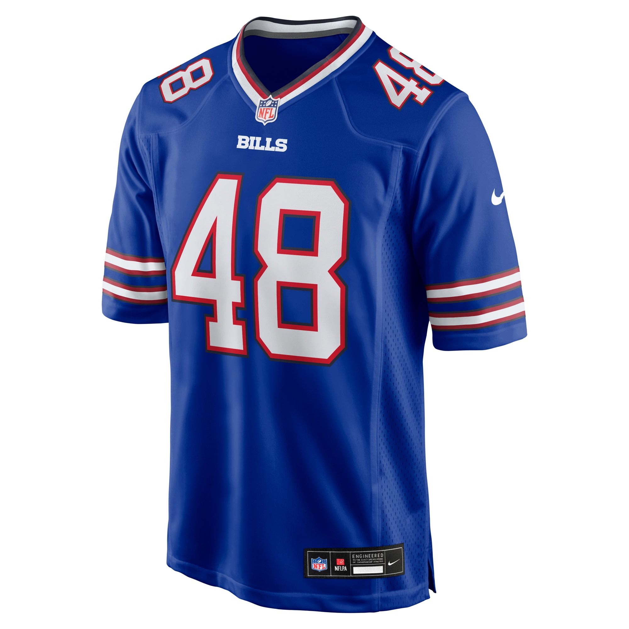Alternative view of Men's Buffalo Bills Joel Wilson Royal Team Game Jersey JS3699 nicesnker