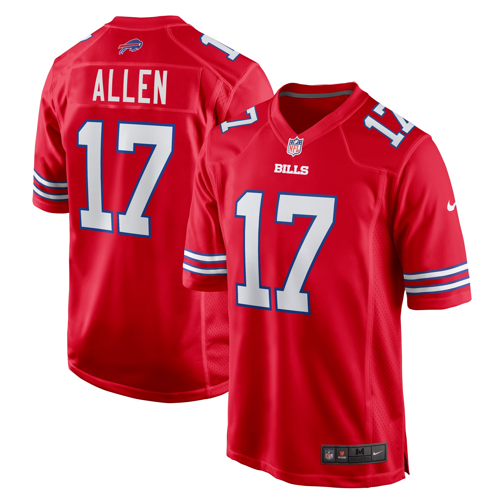 Men's Buffalo Bills Josh Allen Red Alternate Game Jersey JS5358 nicesnker