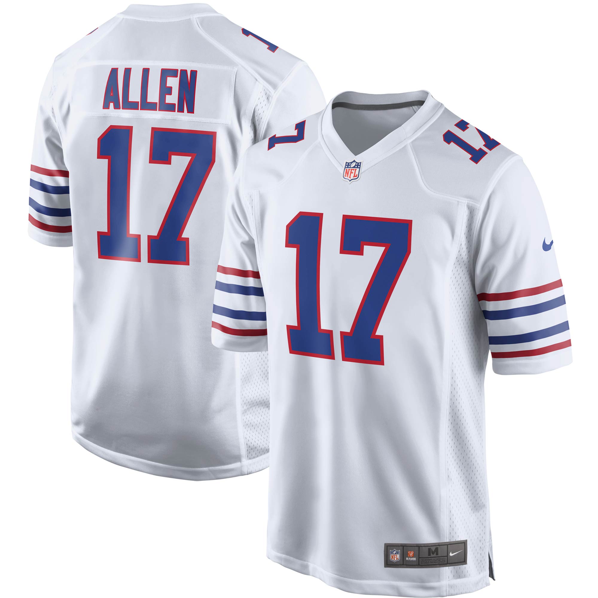 Men's Buffalo Bills Josh Allen White Alternate Game Player Jersey JS8457 nicesnker