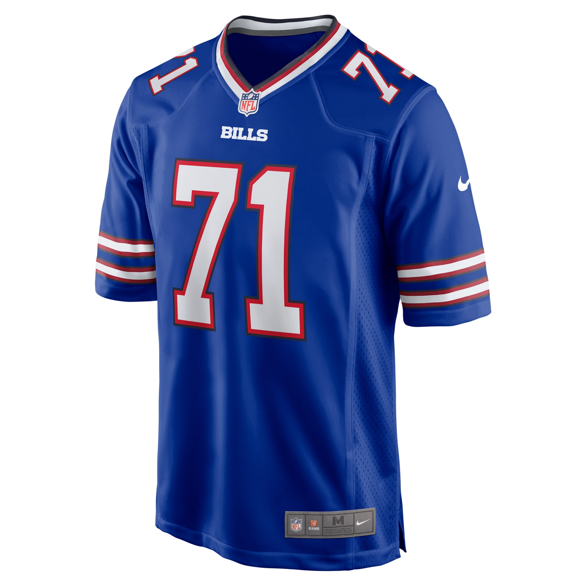 Alternative view of Men's Buffalo Bills Quinton Jefferson Royal Game Jersey JS3405 nicesnker