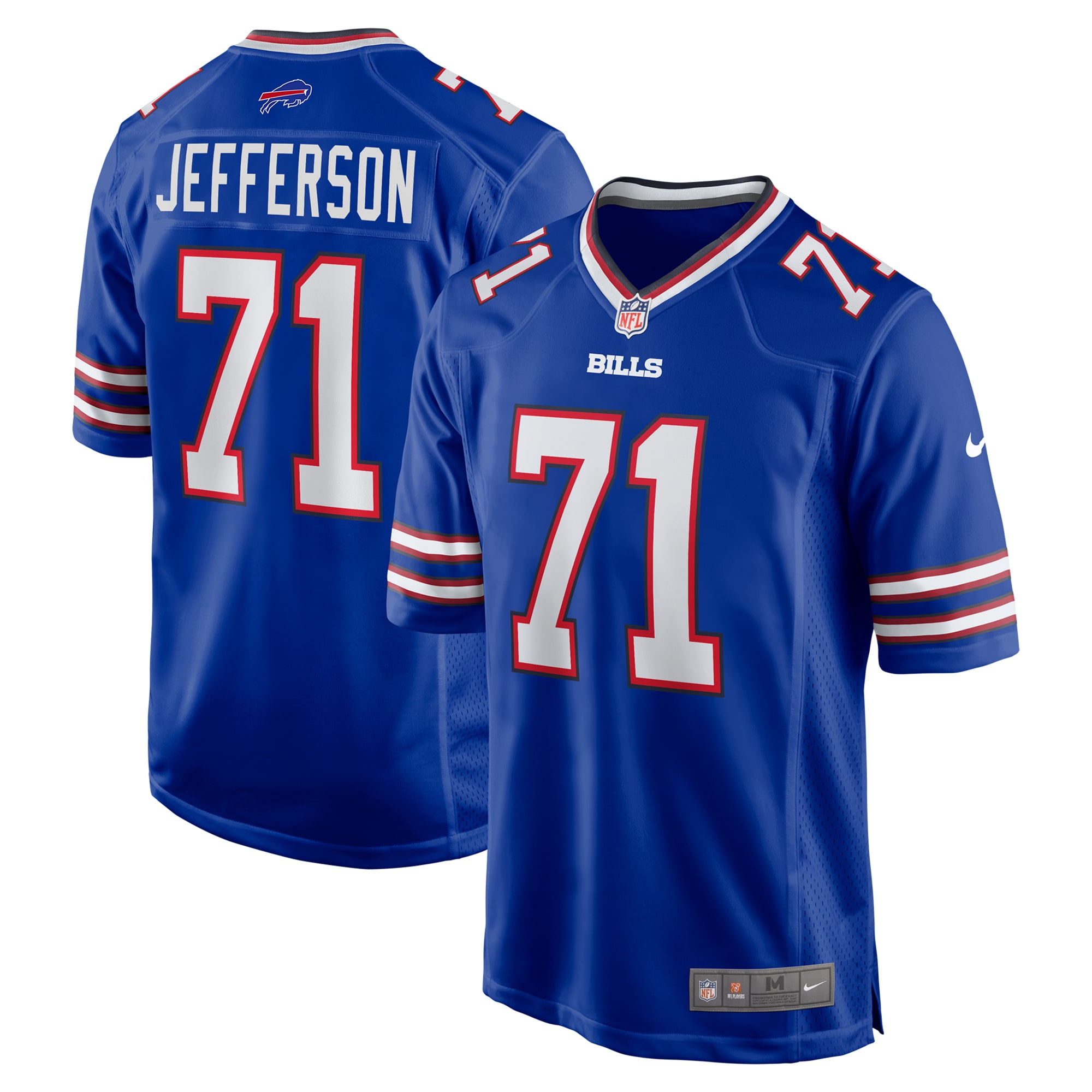 Men's Buffalo Bills Quinton Jefferson Royal Game Jersey JS3405 nicesnker