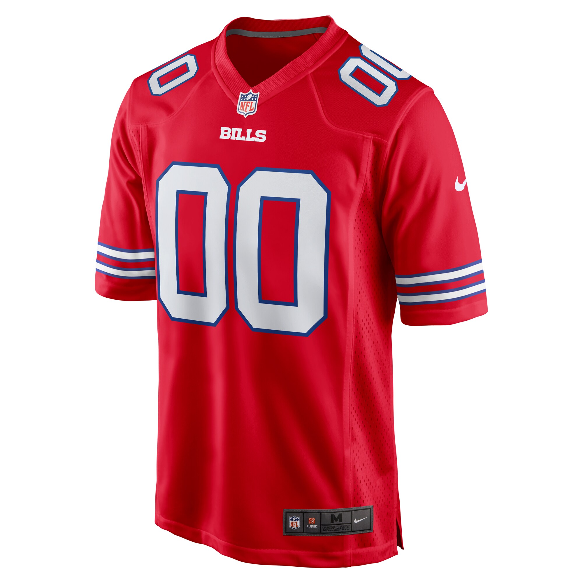 Alternative view of Men's Buffalo Bills Red Alternate Custom Game Jersey JS9193 nicesnker