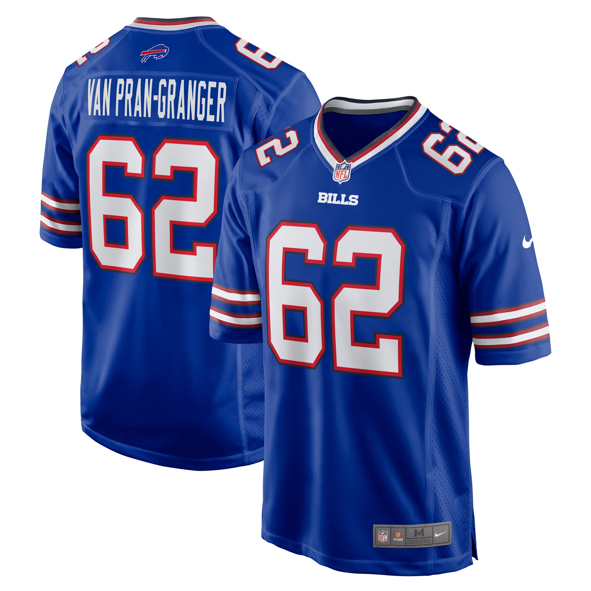 Men's Buffalo Bills Sedrick Van Pran-Granger Royal Game Jersey JS4144 nicesnker