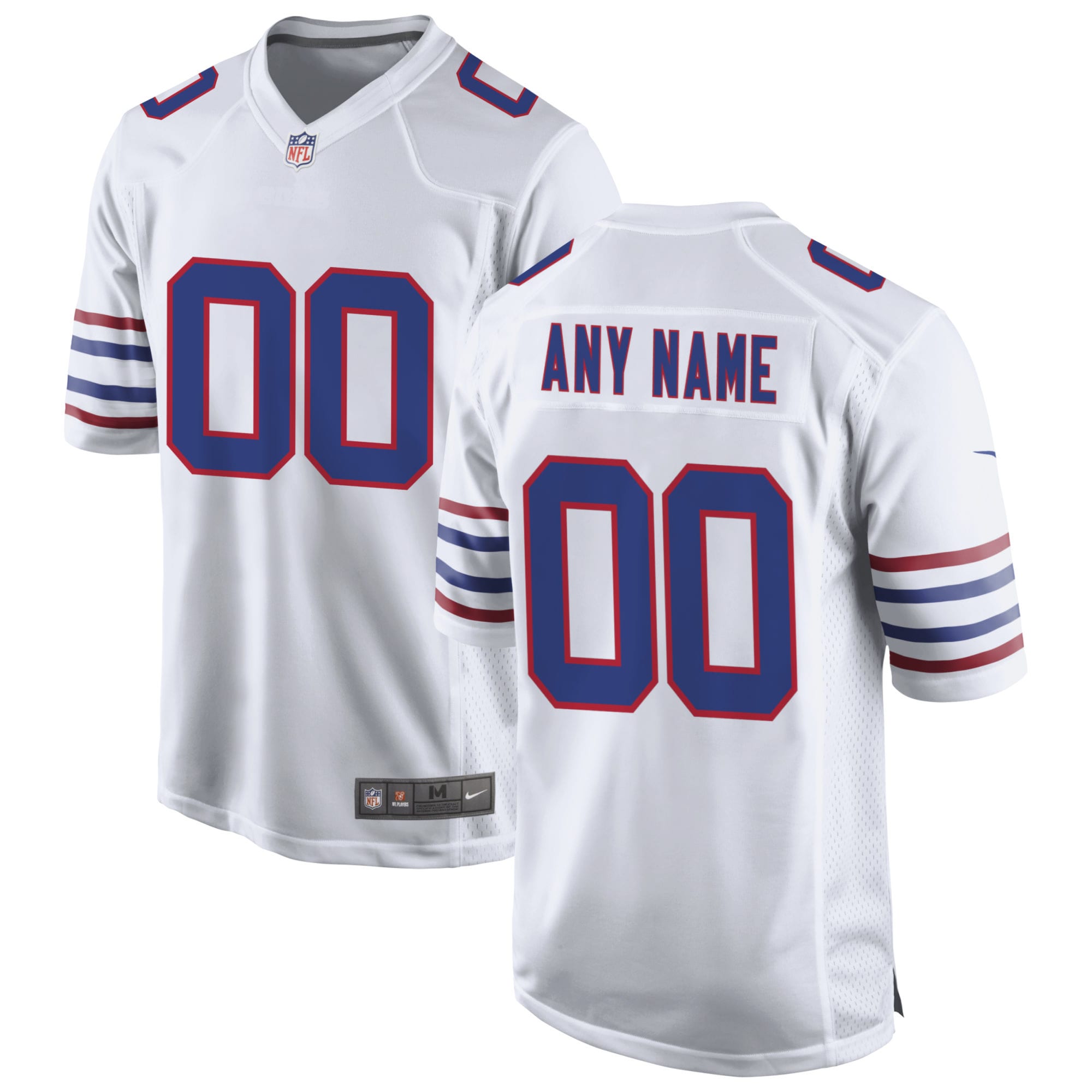 Men's Buffalo Bills White Alternate Custom Game Jersey JS2649 nicesnker