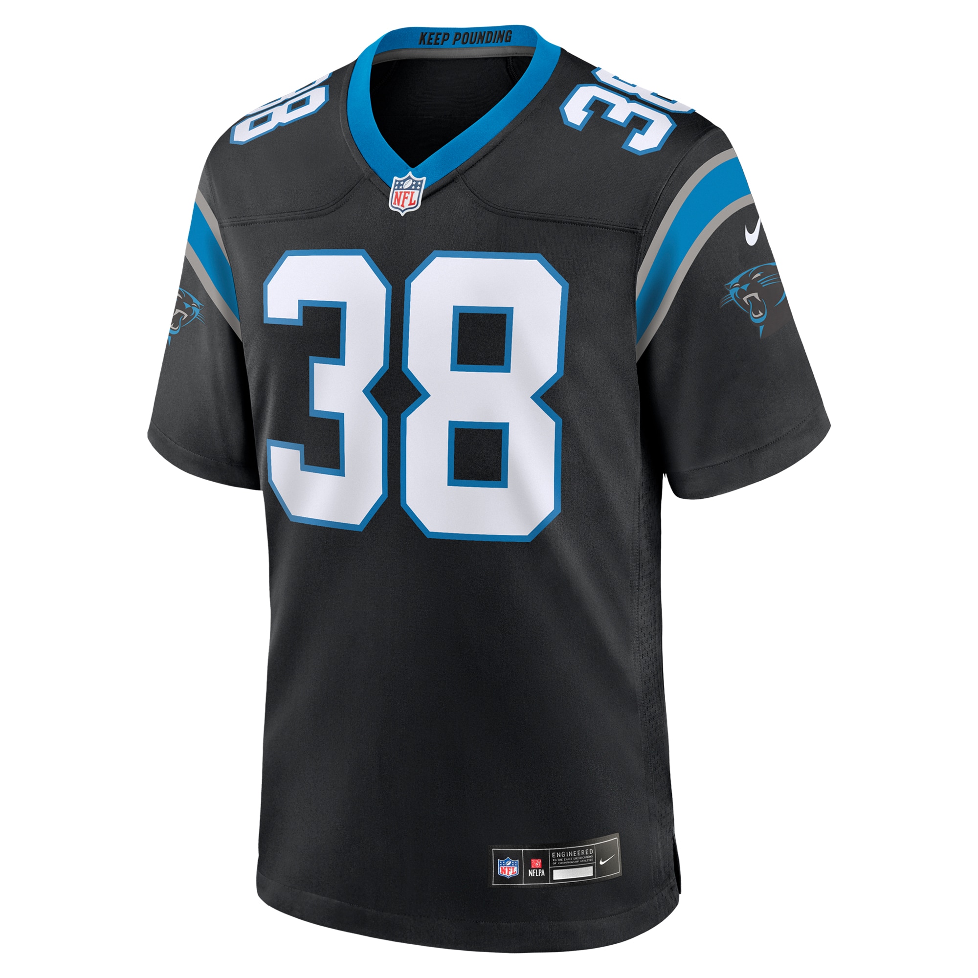 Alternative view of Men's Carolina Panthers Amar? Barno Black Game Jersey JS3267 nicesnker